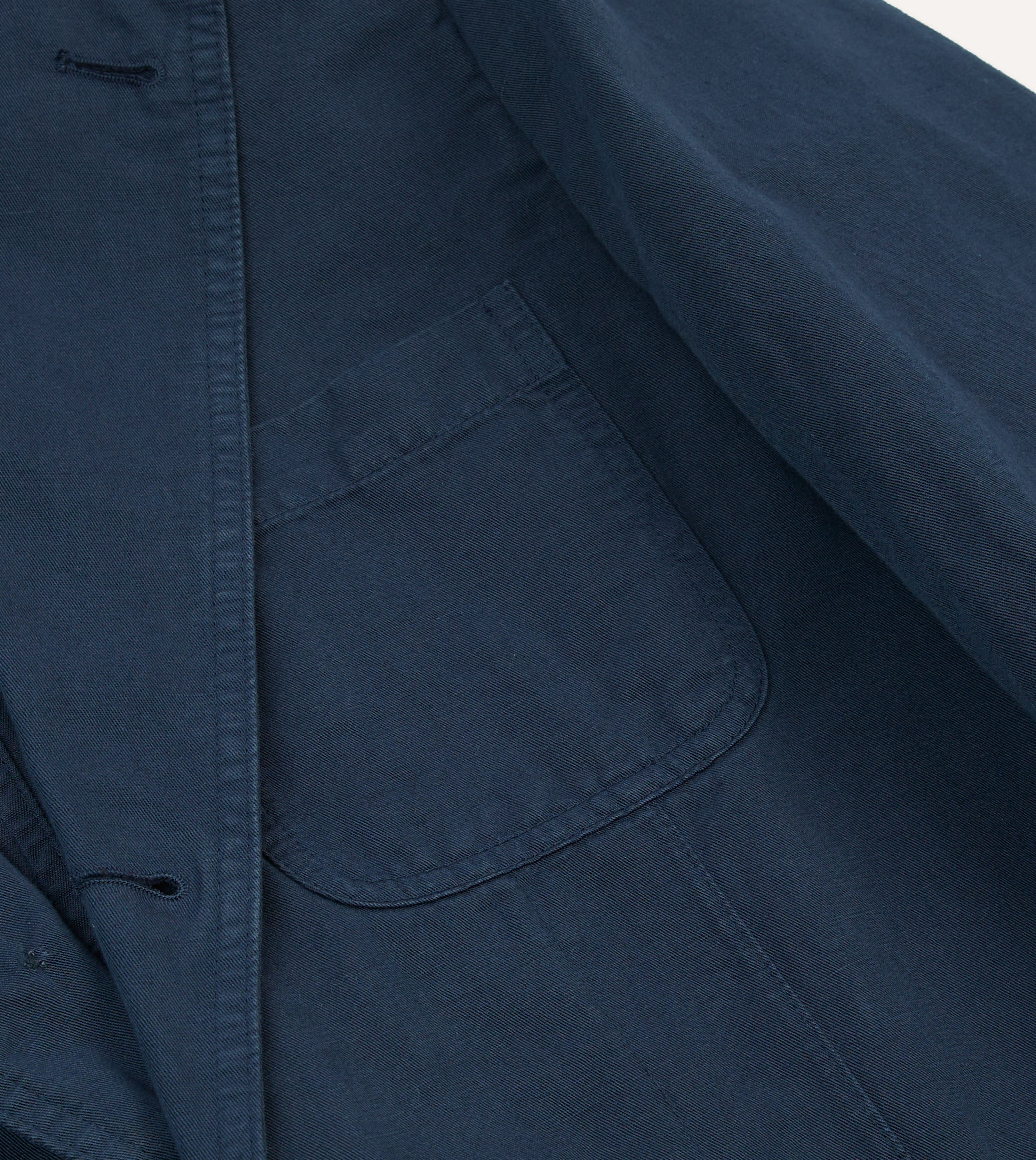 Navy Blue Cotton Linen Blazer for Men - Classic Casual Sports Jacket with Notch Lapel | Perfect for Office, Weddings & Outdoor Events
