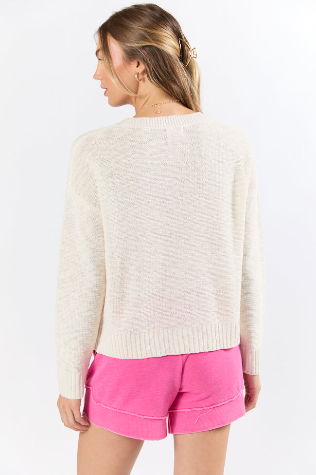 Lost In Paradise Lightweight Sweater - Colorful Tropical Print Pullover for Women | Perfect for Beach Vacations, Summer Outings & Casual Wear