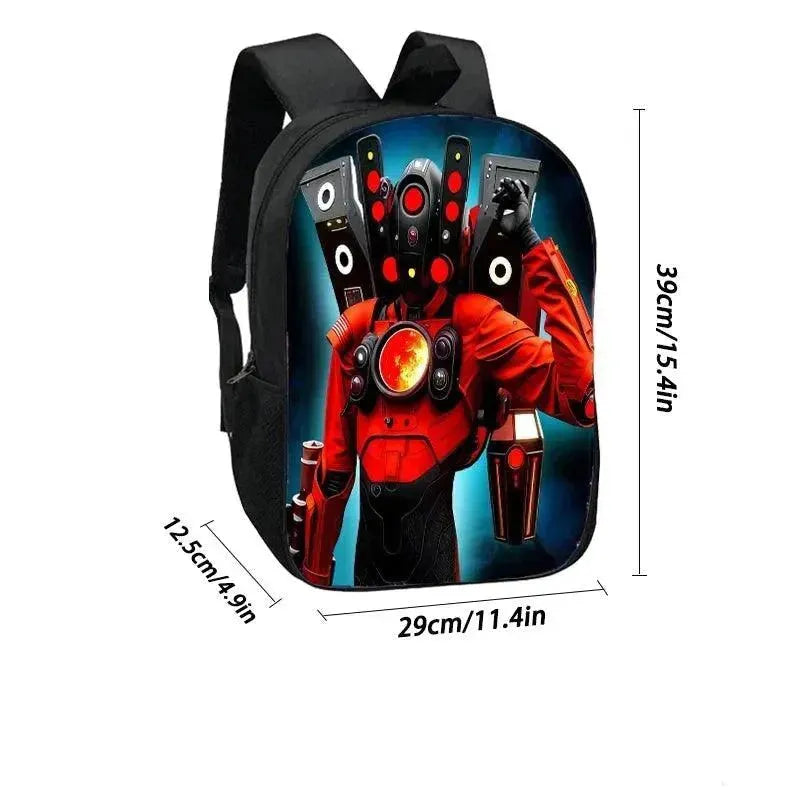 Custom Skibidi Backpack Set for School, Travel & Outdoor Adventures - Durable & Stylish Kids & Teens Backpack