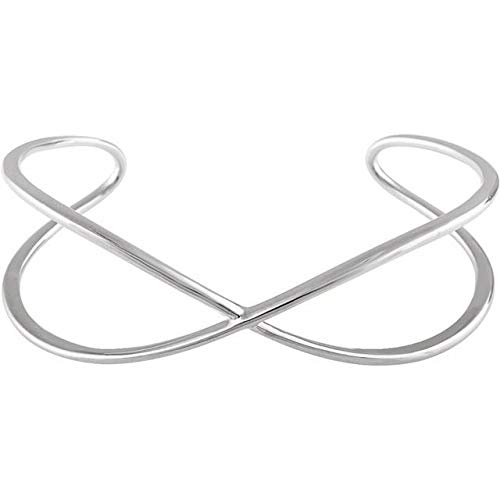 14K Yellow Gold Criss-Cross Cuff Bracelet 7