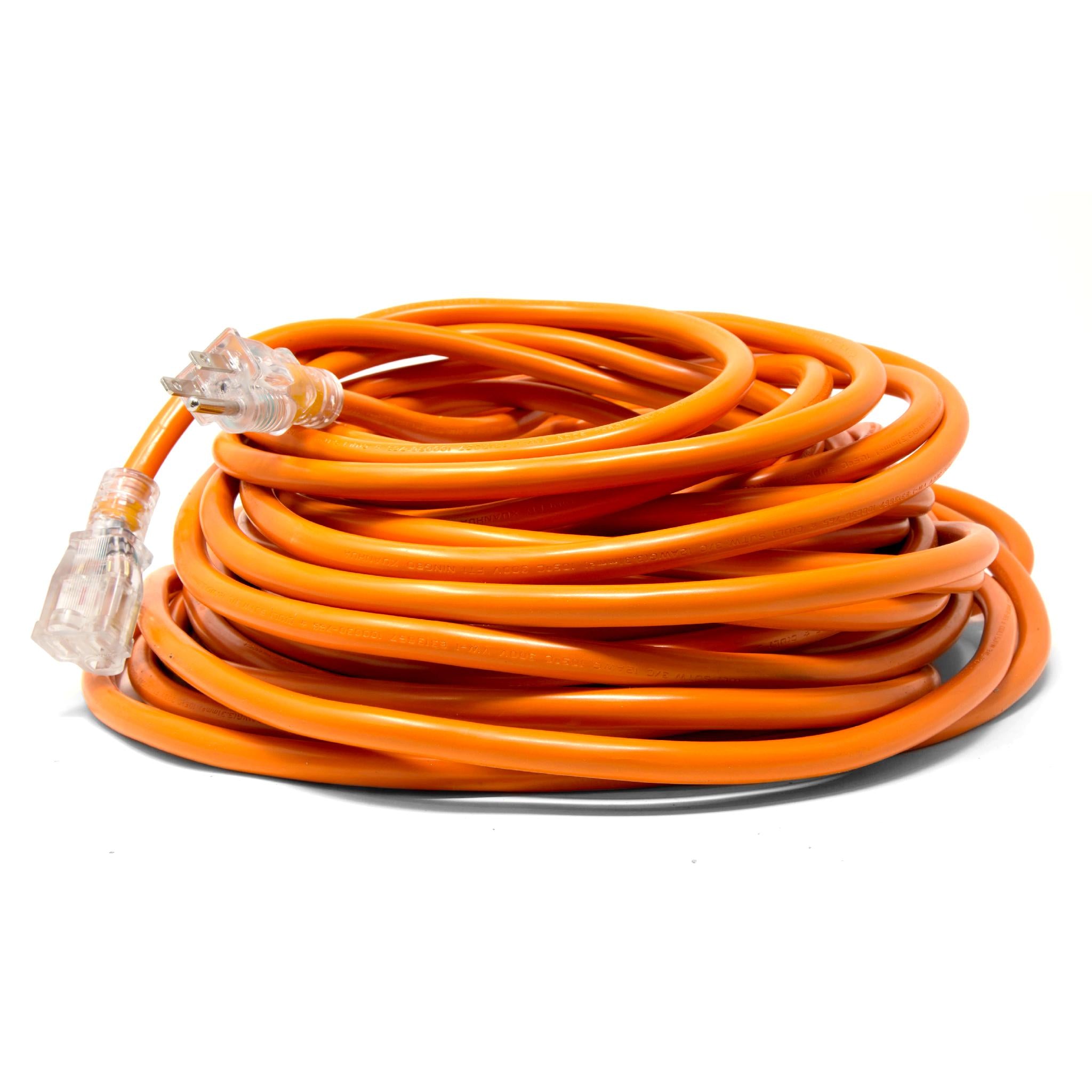 WEN PC1123 100 ft. 12 Gauge Heavy Duty SJTW Outdoor Extension Cord with Lighted NEMA 5-15R Outlet - 12/3 Wire for Power Tools, Holiday Lights & Outdoor Equipment - Perfect for Construction Sites, Christmas Decorations & Backyard Use