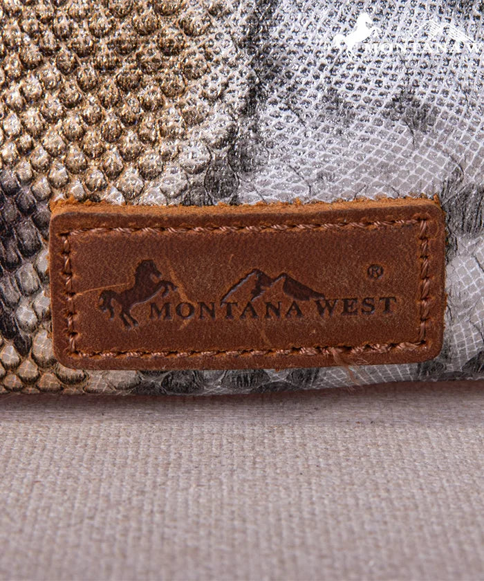 Montana West Genuine Snake Skin Wristlet Clutch - Stylish Women's Wallet for Evening Parties & Date Nights