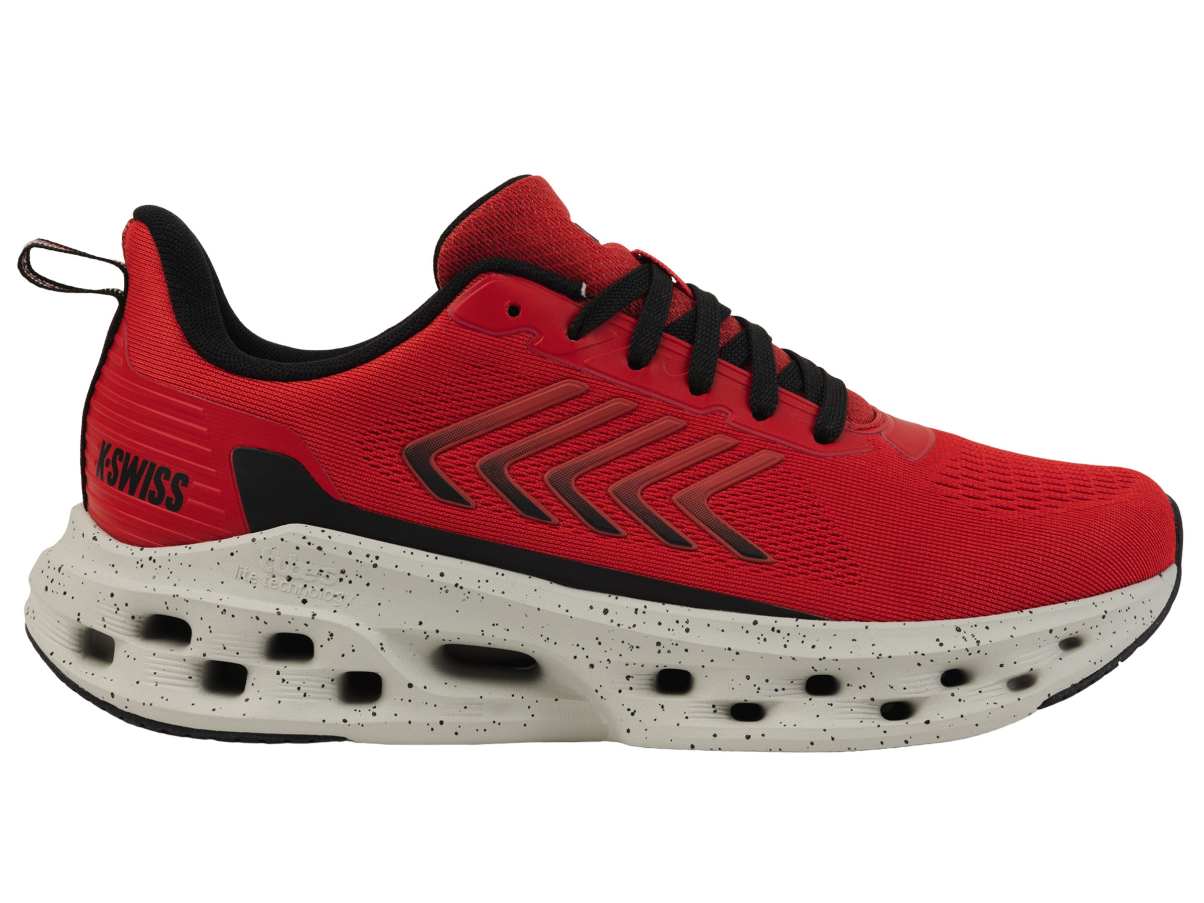 Melrose Tubes Lite Sneakers - Mars Red, Black & Oyster Mushroom Colorway | Lightweight Comfortable Walking Shoes for Women | Perfect for Casual Wear, Gym & Outdoor Activities