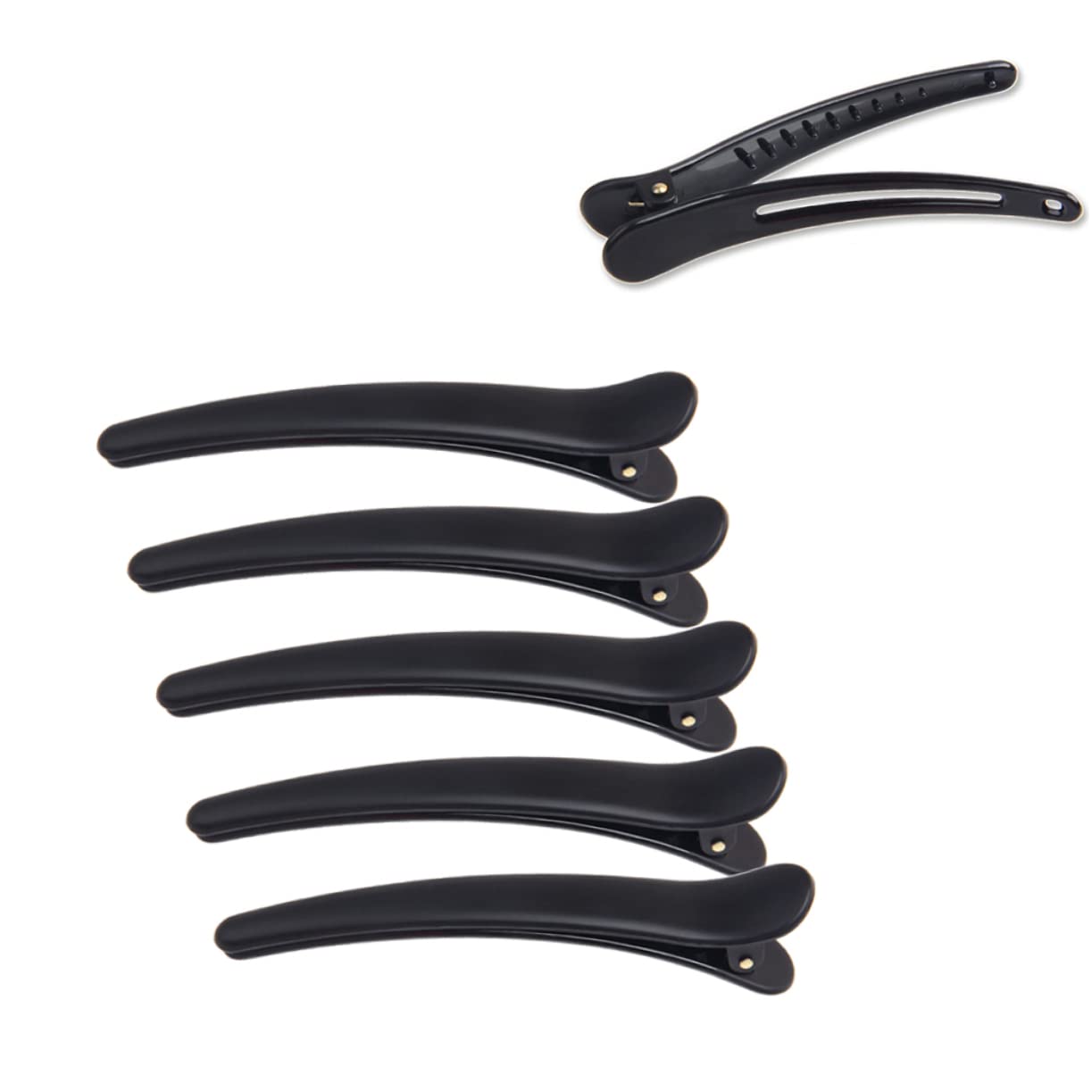 KALLORY 12pcs Black Hair Clips for Women - Small Hair Barrettes & Clamps for Styling, Hairpins & Headgear - Perfect for Updos, Ponytails & Everyday Hairstyles