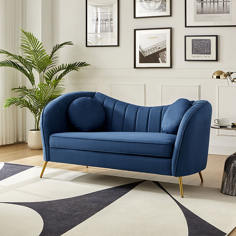 Emilio Contemporary Tufted Back Loveseat - Elegant & Comfortable Small Sofa for Living Room, Bedroom or Office - Perfect for Relaxing & Entertaining Guests