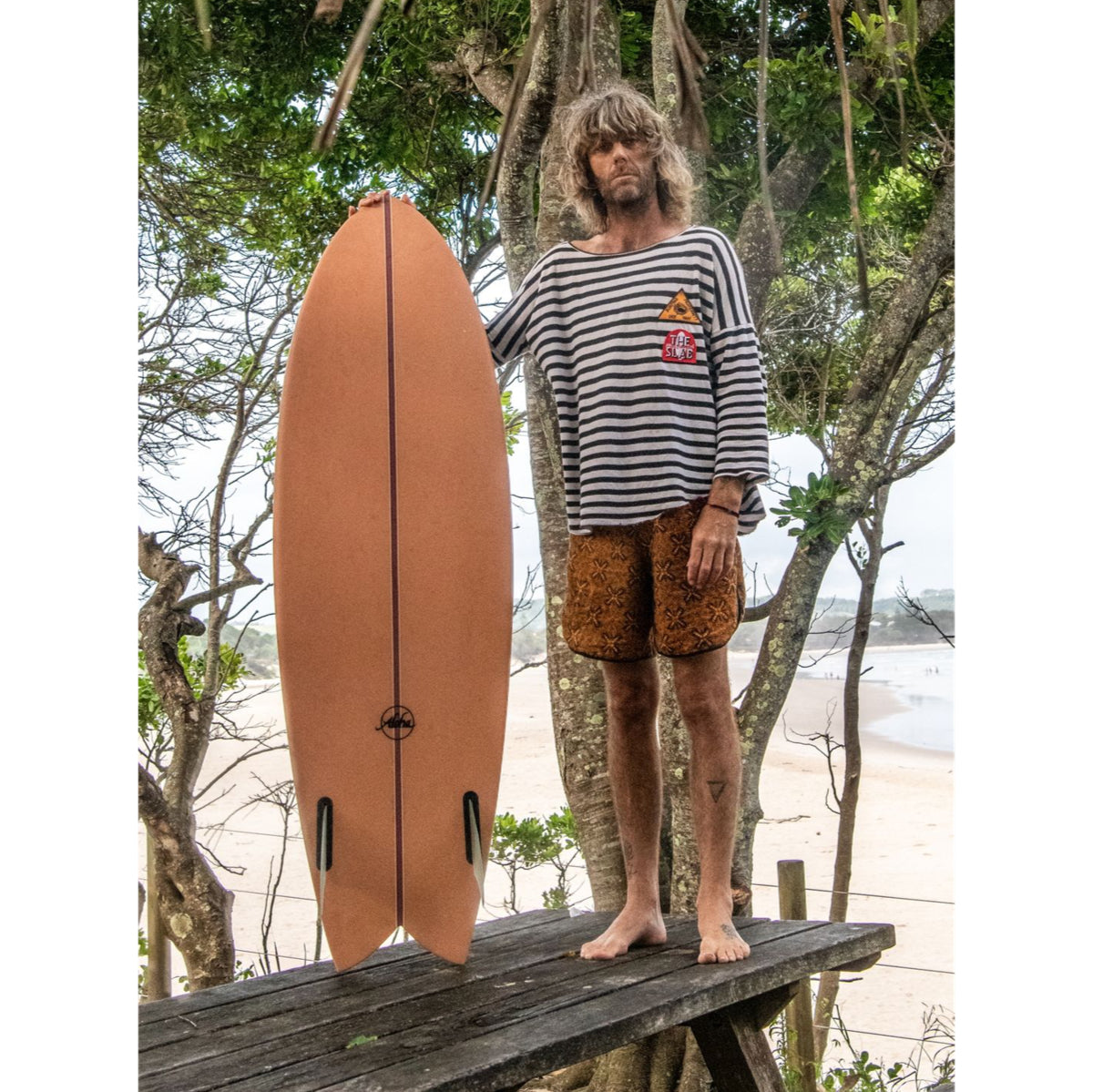 Aloha Keel Twin 6'4 Surfboard - Premium PU Construction - Blue Futures Fins - Perfect for Small Waves & Beach Cruising