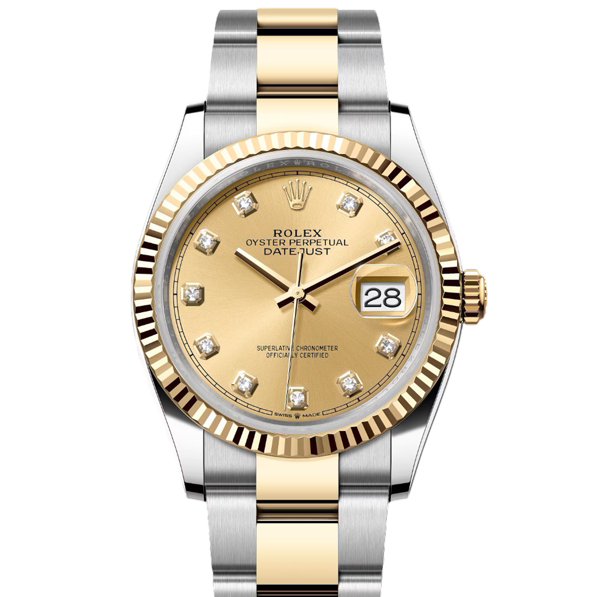 Rolex Datejust 126233 Champagne Dial Diamond Bezel Oyster Bracelet Watch - Luxury Timepiece for Men, Perfect for Business Meetings & Special Occasions
