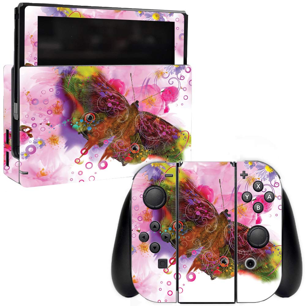 MightySkins Vinyl Decal Wrap Cover for Nintendo Switch - Hippie Butterfly Design | Protective & Durable Skin | Easy to Apply & Remove | Made in USA | Perfect for Gaming Protection & Personalization