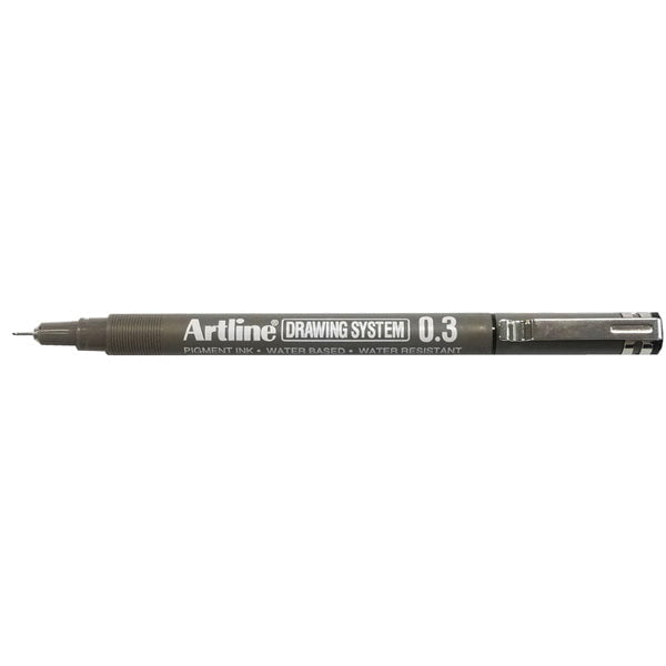 Artline 233 Fine Line Drawing Pen Set - 0.3mm Black Ink Technical Pens (12 Pack) for Sketching, Drafting & Architectural Drawings