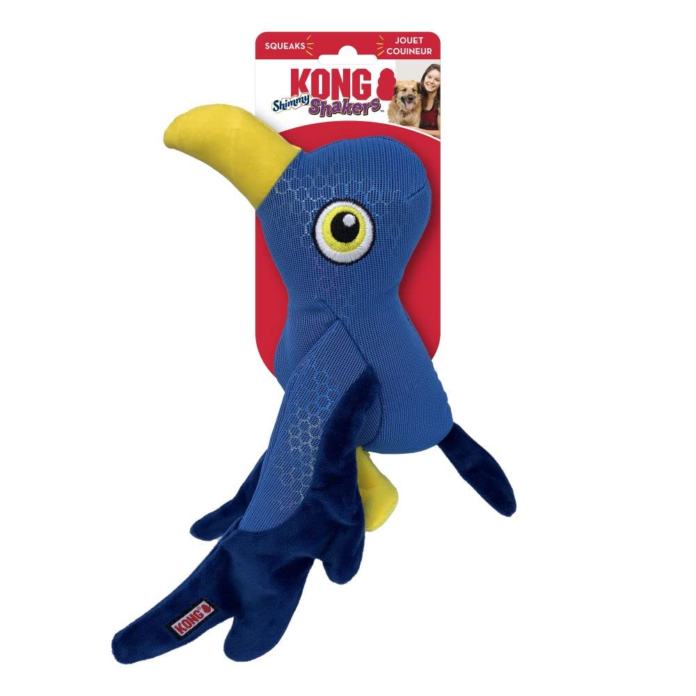 KONG Shakers Shimmy Dog Toy - Interactive Plush Seagull Chew Toy for Small & Medium Dogs - Perfect for Fetch, Training & Playtime Indoors or Outdoors