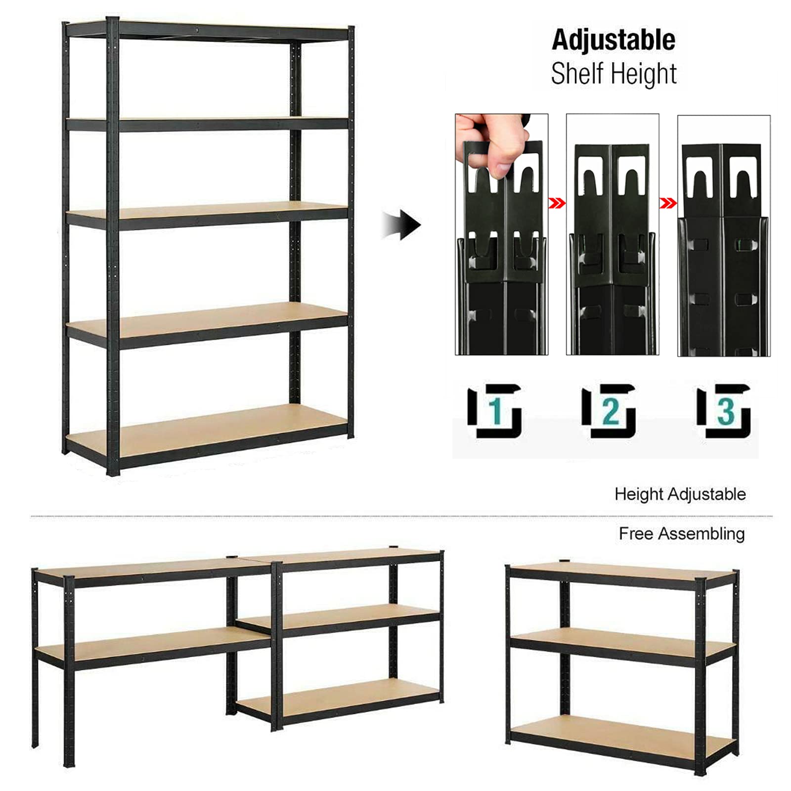 Heavy Duty 5-Tier Boltless Shelving Unit - 71