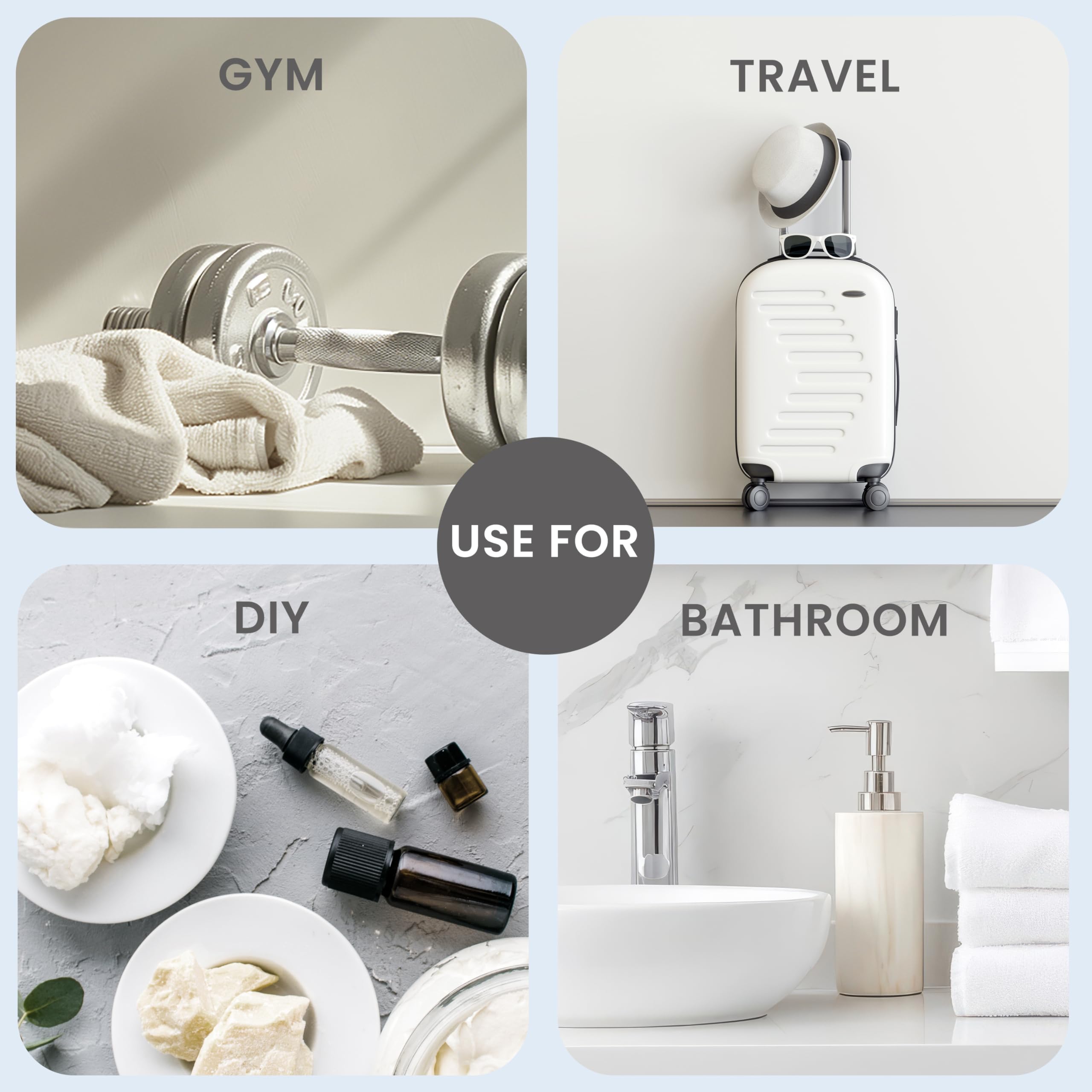 Conair Travel Size Toiletries Kit - 13-Piece TSA Approved Leakproof Travel Bottles Set for Shampoo, Lotion & Cosmetics - Perfect for Airplane Carry-On, Gym & Vacation Essentials