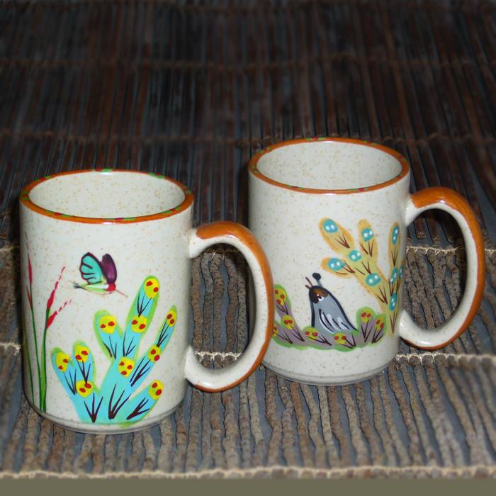 Hand Painted Sonoran Desert Dinnerware Set - Southwestern Style Ceramic Plates & Bowls for Rustic Home Decor | Perfect for Southwestern Themed Dining, Kitchen Decor, and Gift Giving