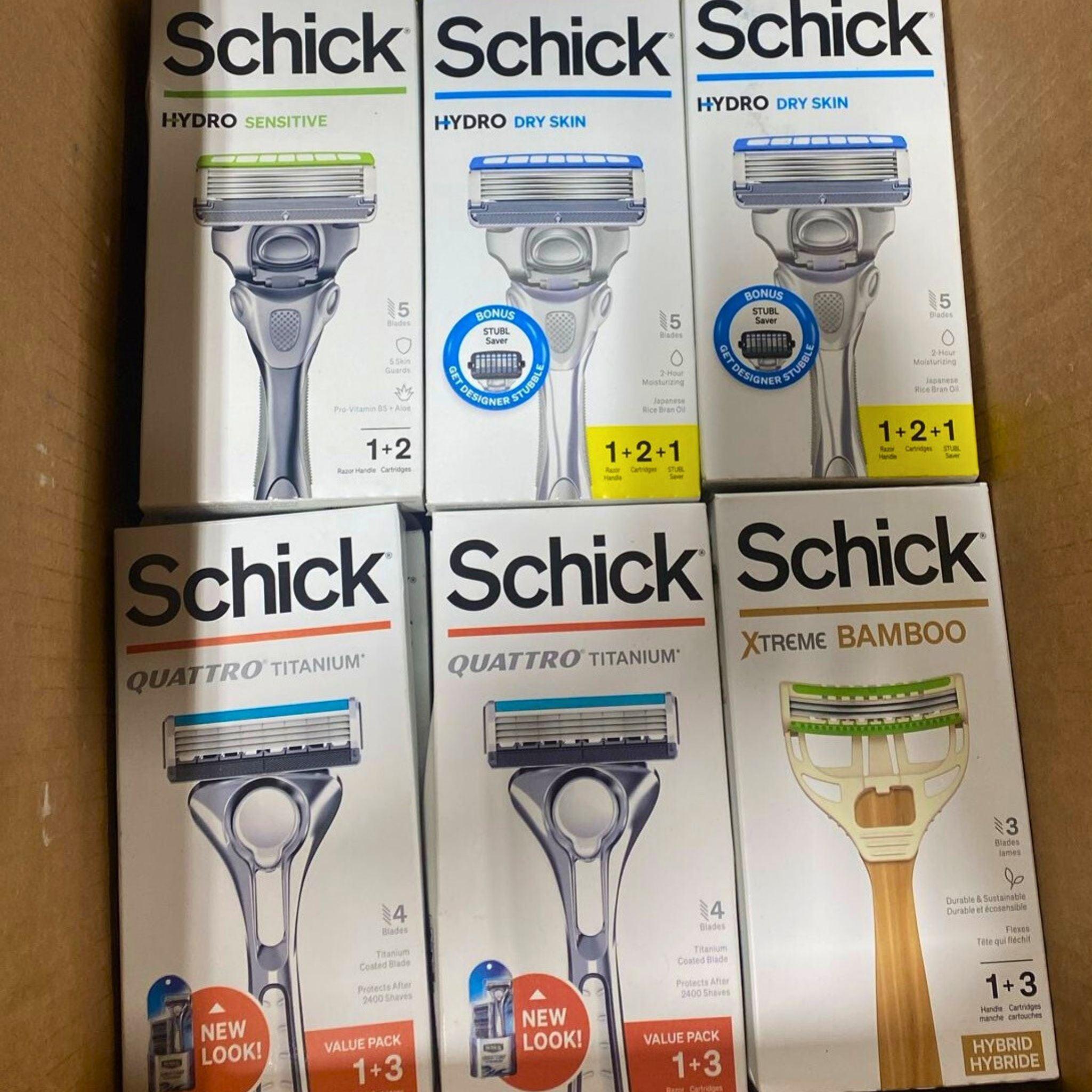 Schick Men's Razor Blades & Cartridges - 50 Pcs Bulk Pack for Smooth Shaving | Multi-Blade Refills for Sensitive Skin | Perfect for Home, Travel & Grooming Kits
