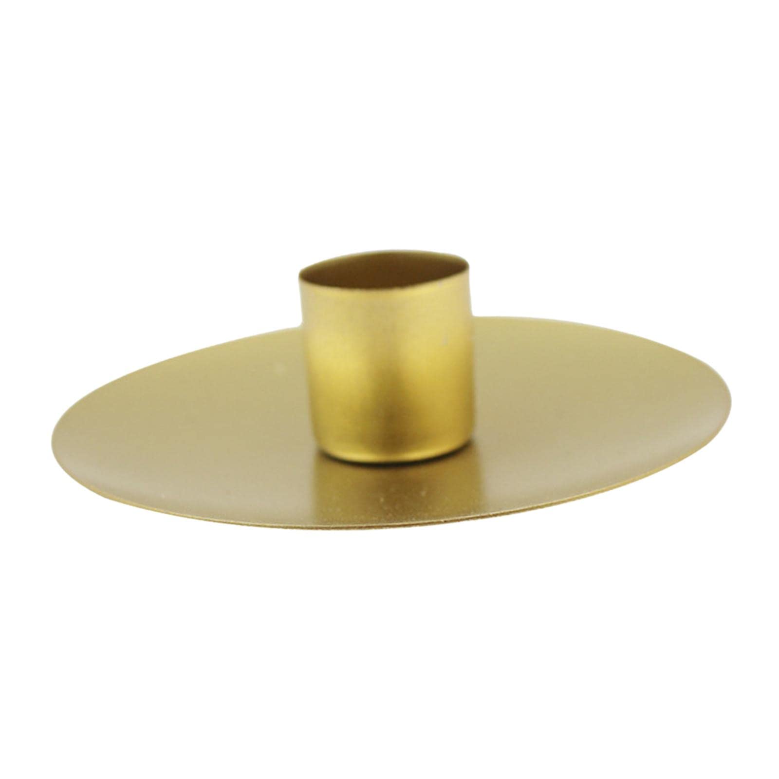 Fenteer Classic Wrought Iron Pillar Candle Holder - Round Gold Table Centerpiece for Wedding, Halloween & Party Decor - Large Size Candlestick for Mantel, Dining Table & Home Decor