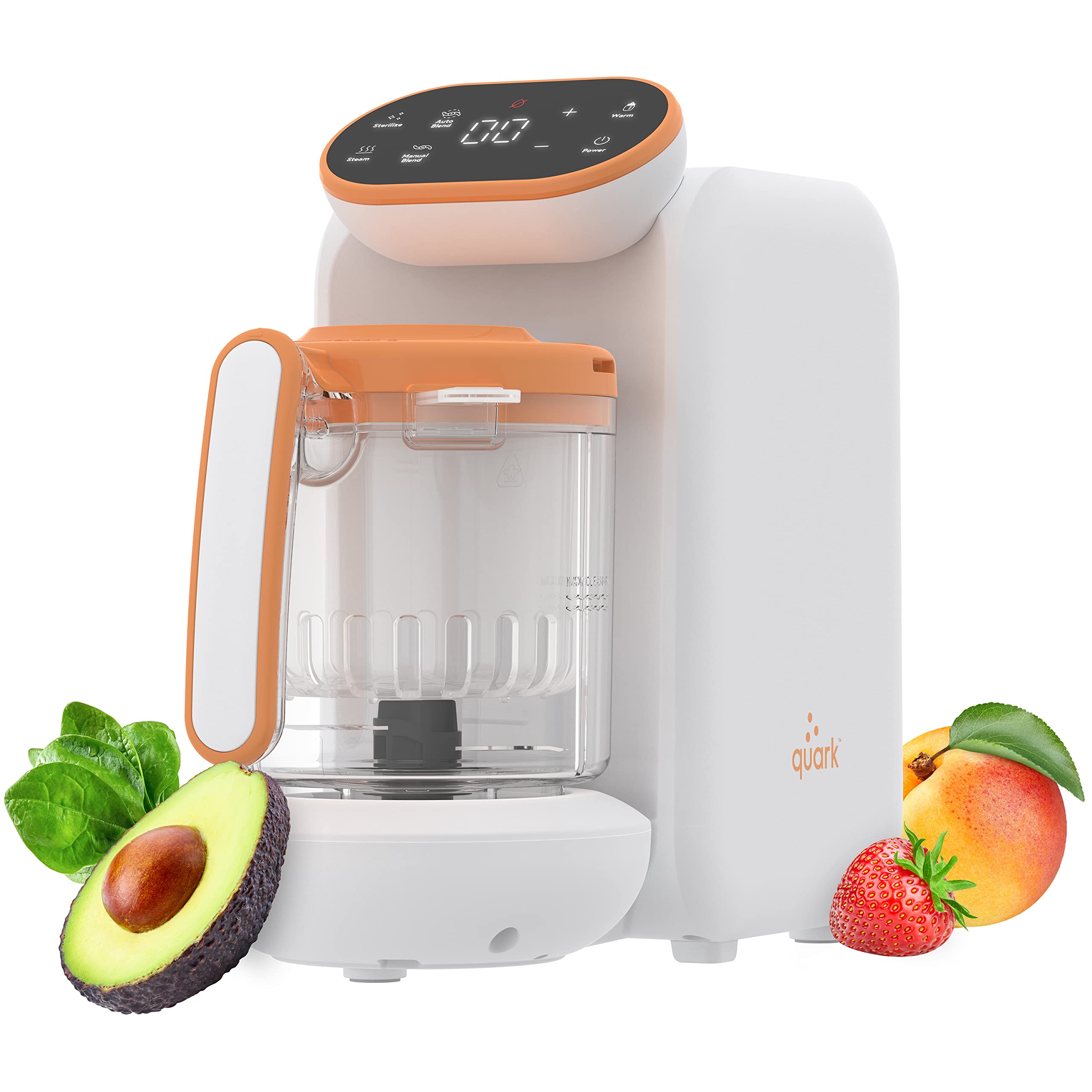Quark 5-in-1 Baby Food Maker - Electric Baby Food Processor with Steamer, Blender & Bottle Warmer - Self-Cleaning & Dishwasher Safe - BPA-Free Baby Food Prep for Homemade Purees & Toddler Meals - Perfect for Daycare, Travel & Quick Meal Prep
