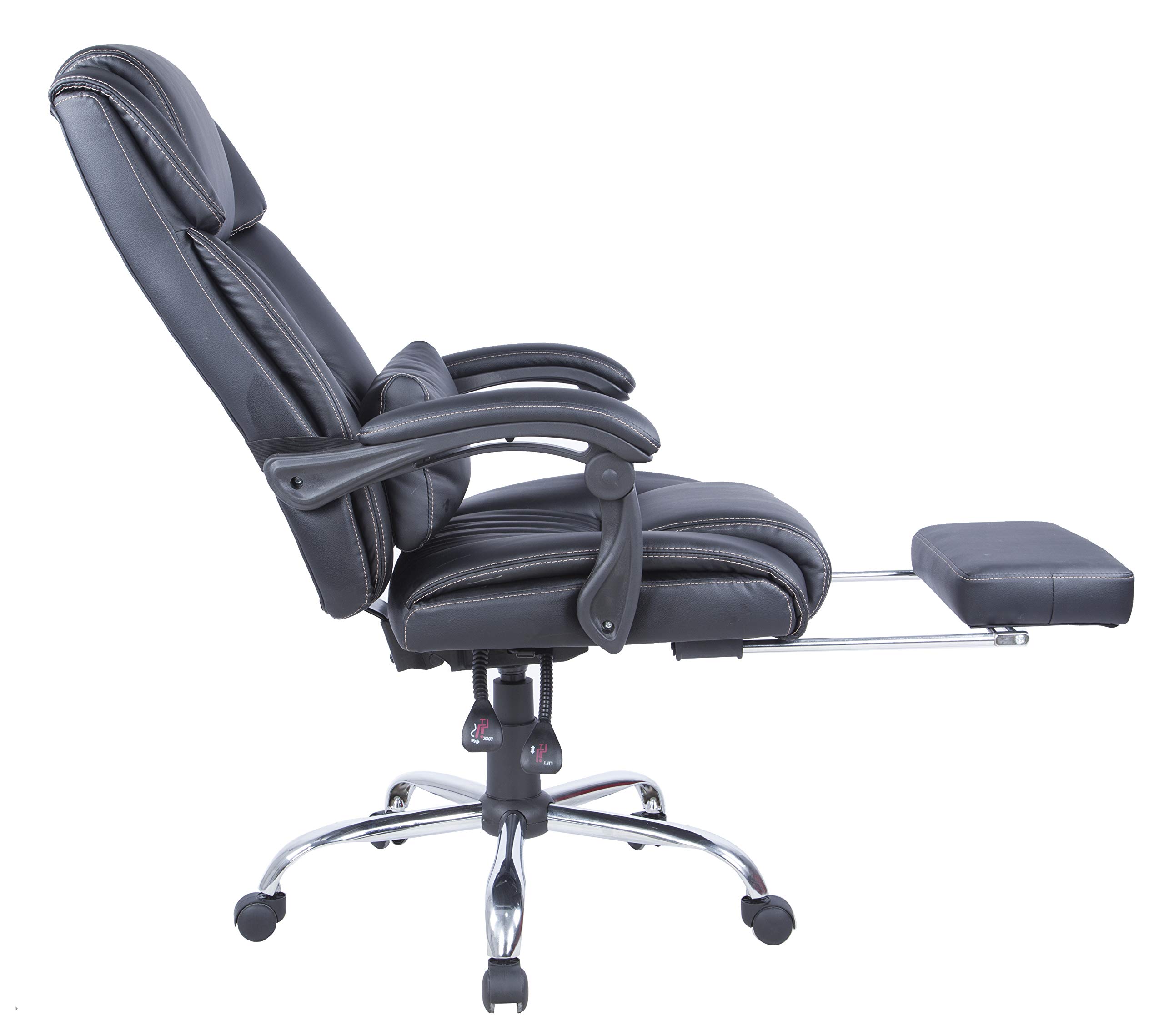 Milan 0027-CCH Ergonomic Office Computer Chair with Adjustable Height - Black, Comfortable Home & Gaming Desk Chair for Long Hours Sitting