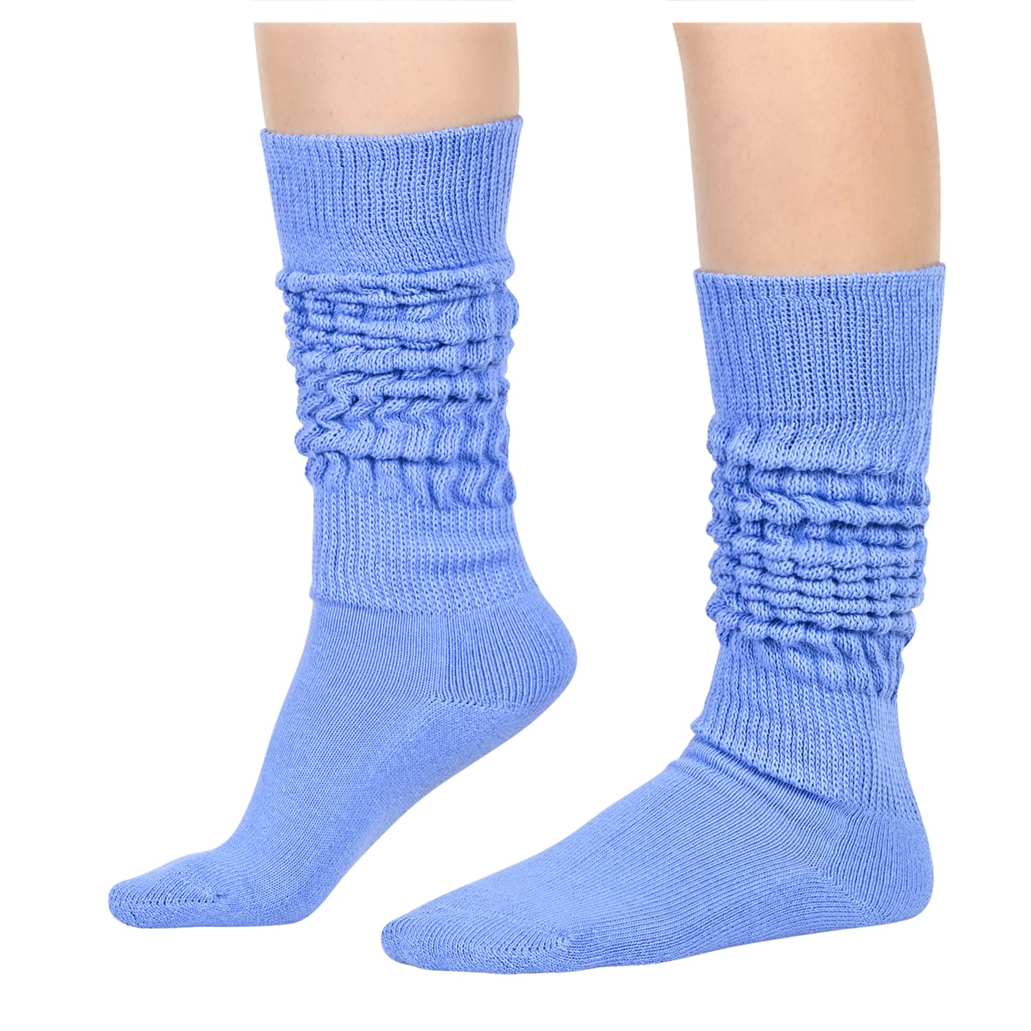 Zmart Women's Slouch Socks - Cozy Scrunch Socks 80s Retro Style, Soft Knit Ankle Socks in White, Black, Orange & Cream - Perfect for Casual Wear, Lounge, and 80s Themed Parties