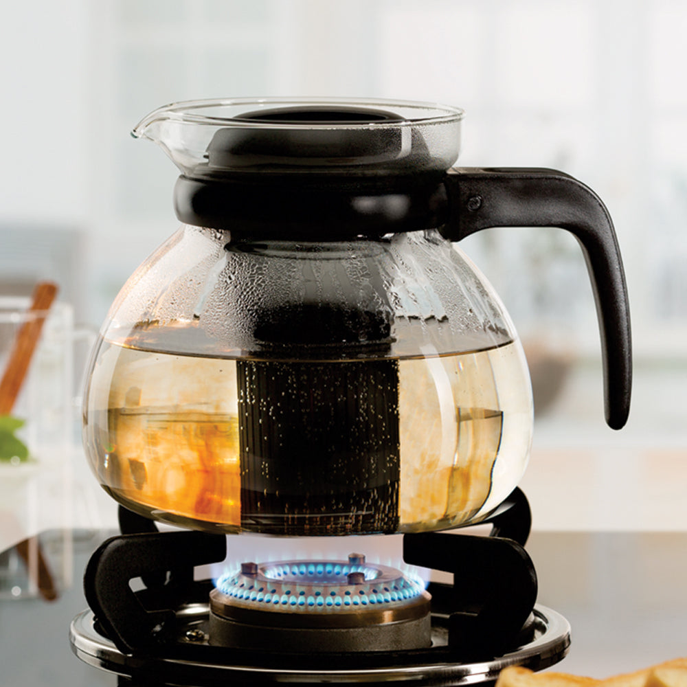 Premium Borosilicate Glass Carafe with Removable Infuser - Perfect for Brewing Tea, Coffee, and Fruit-Infused Water at Home or Office