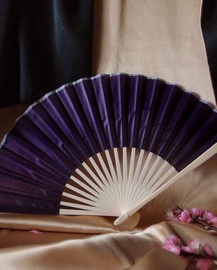 50 Pack 9 Inch Dark Purple Silk Hand Fans - Elegant Wedding Favors, Bridal Shower Gifts & Summer Cooling Accessories for Outdoor Ceremonies