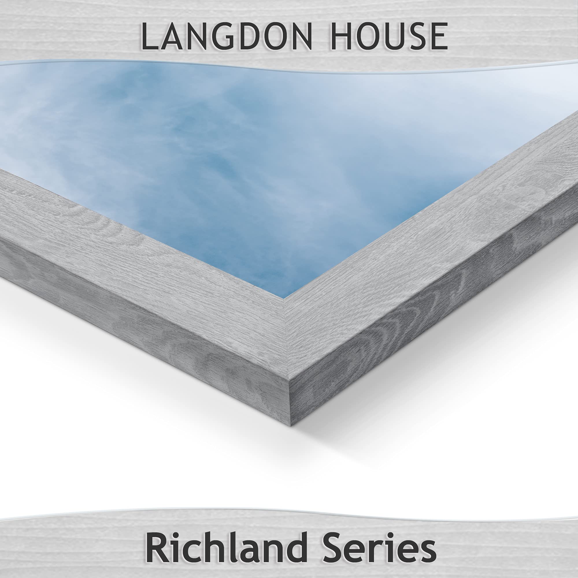 Premium Langdon House 8x10 Picture Frames - 6 Pack Ash Gray Woodgrain Style for Wall & Tabletop Display - Perfect for Family Photos, Artwork, and Home Decor (Richland Collection)