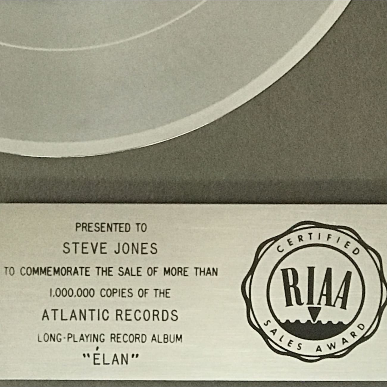Firefall Elan RIAA Platinum LP Award - Certified Gold Record Plaque for Music Collectors & Fans - Perfect for Home, Office, or Studio Display