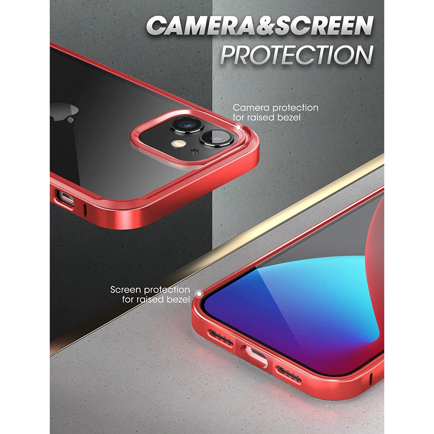 iPhone 11 Case 6.1 Inch - Unicorn Beetle Edge Clear Bumper Protective Cover (Open Box) Metallic Red - Shockproof & Slim Design for Everyday Use, Work & Travel