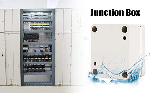 Outdoor Electrical Junction Box - Waterproof Cable Enclosure (65x60x35mm) for Secure Outdoor Wiring & Connections - Ideal for Garden, Patio & Exterior Electrical Projects