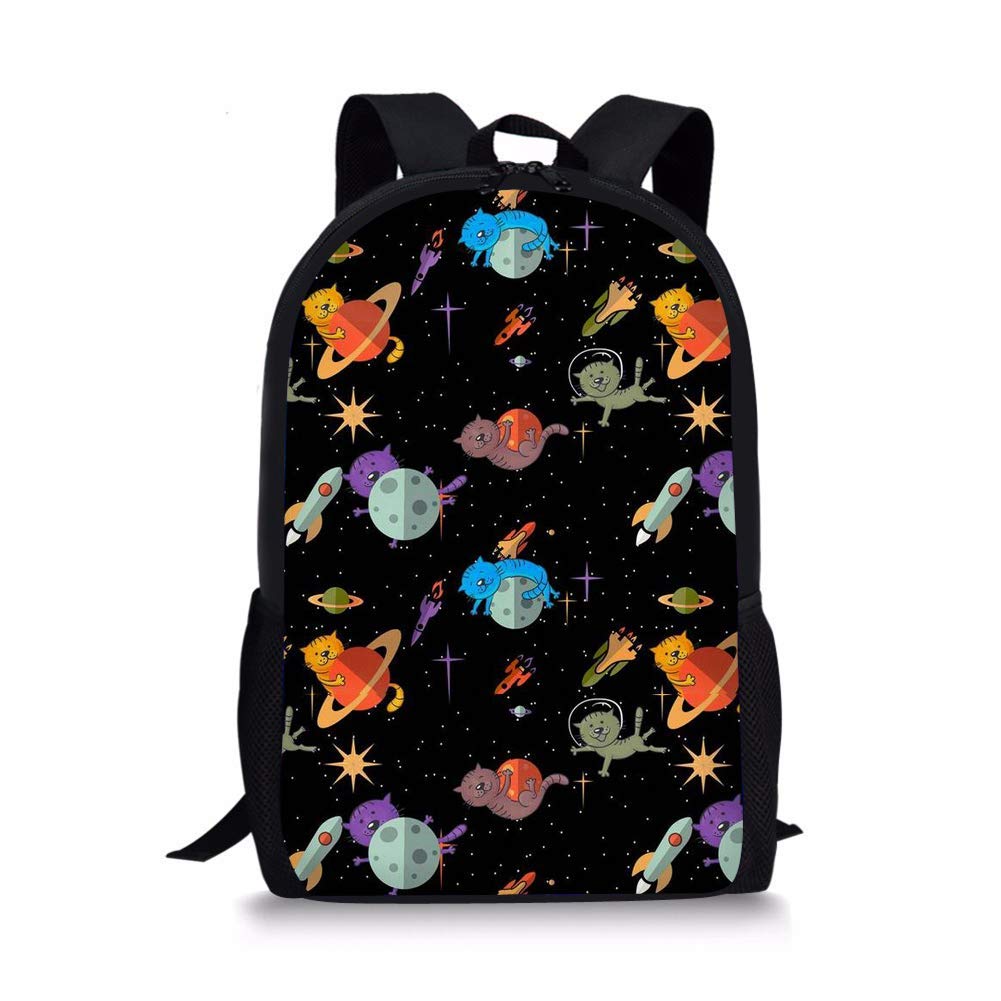 Planet Cat Classic Water Resistant Travel Backpack for School - Lightweight Durable Bookbag for Students | Perfect for College, Commuting & Outdoor Adventures