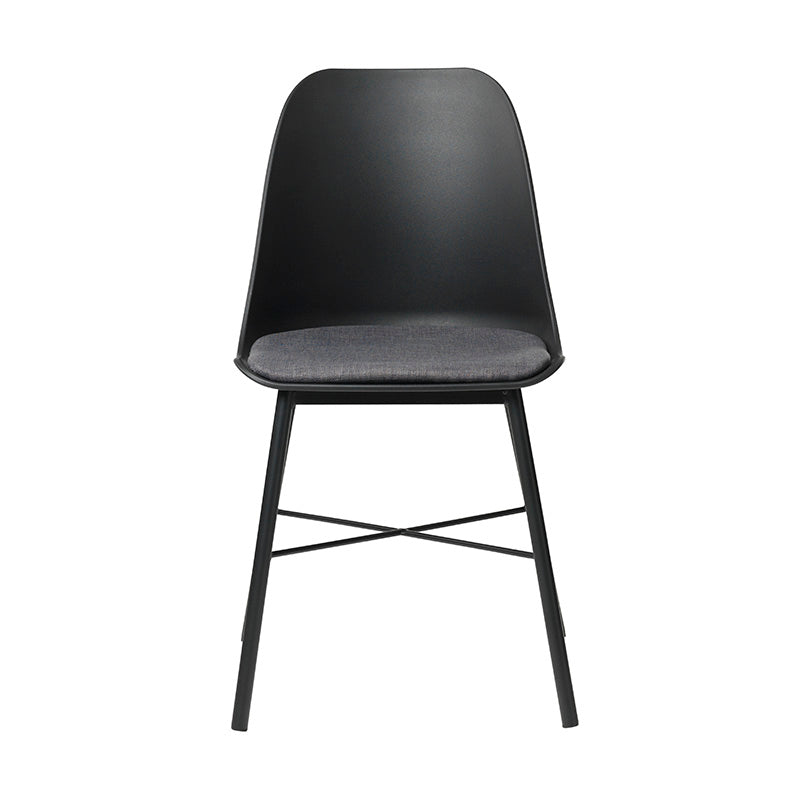 LAXMI Modern Dining Chair - Black Wooden Seat with Upholstered Cushion for Kitchen, Dining Room & Home Decor | Comfortable & Stylish Furniture for Family Gatherings & Entertaining Guests