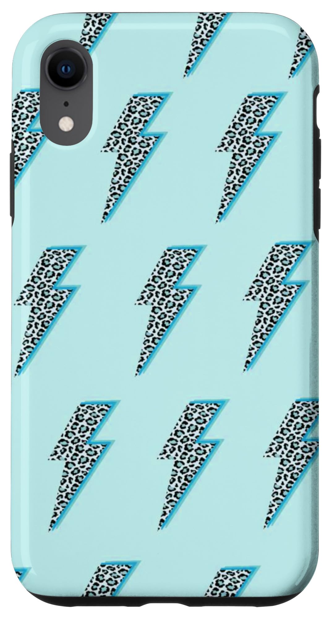 iPhone XR Cute Leopard Print Phone Case - Shockproof Protective Cover with Lightning Port Access - Y2K Aesthetic Design for Girls & Teens - Perfect for School, Travel, and Everyday Use