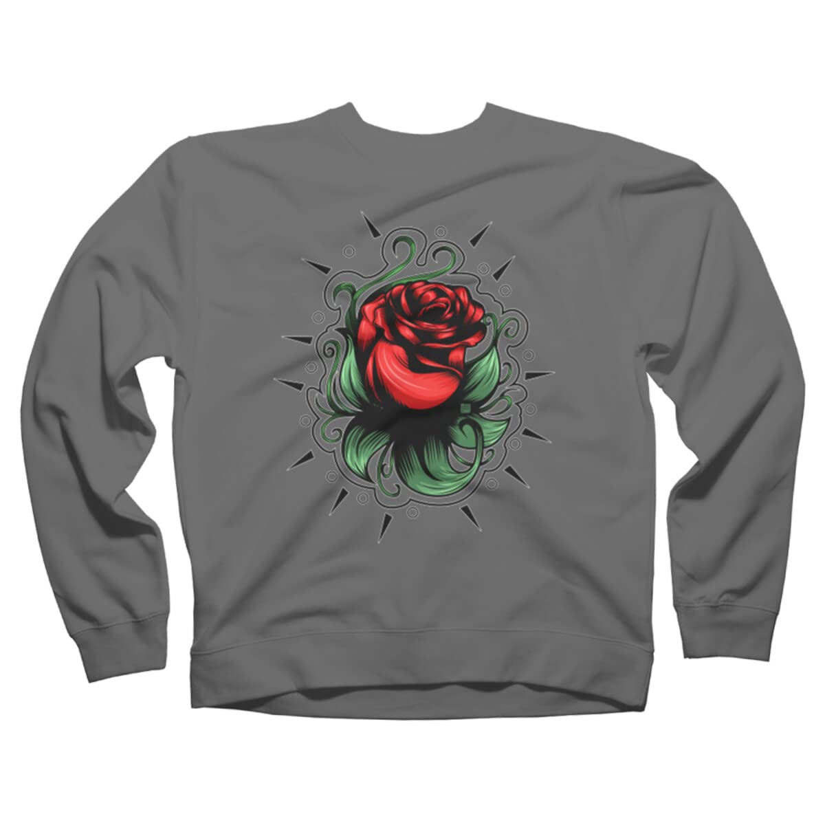 Design By Humans Unisex Amazing Rose by Adamzworld Sweatshirt - Soft Cotton Pullover Hoodie for Men & Women - Perfect for Casual Wear, Street Style & Gifts
