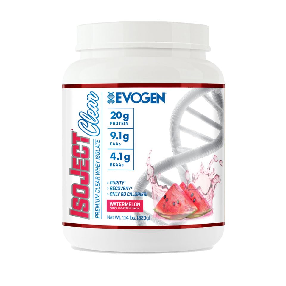 Evogen IsoJect Clear Whey Protein Isolate Powder - 520g for Muscle Recovery & Post-Workout Nutrition - Ideal for Athletes & Fitness Enthusiasts