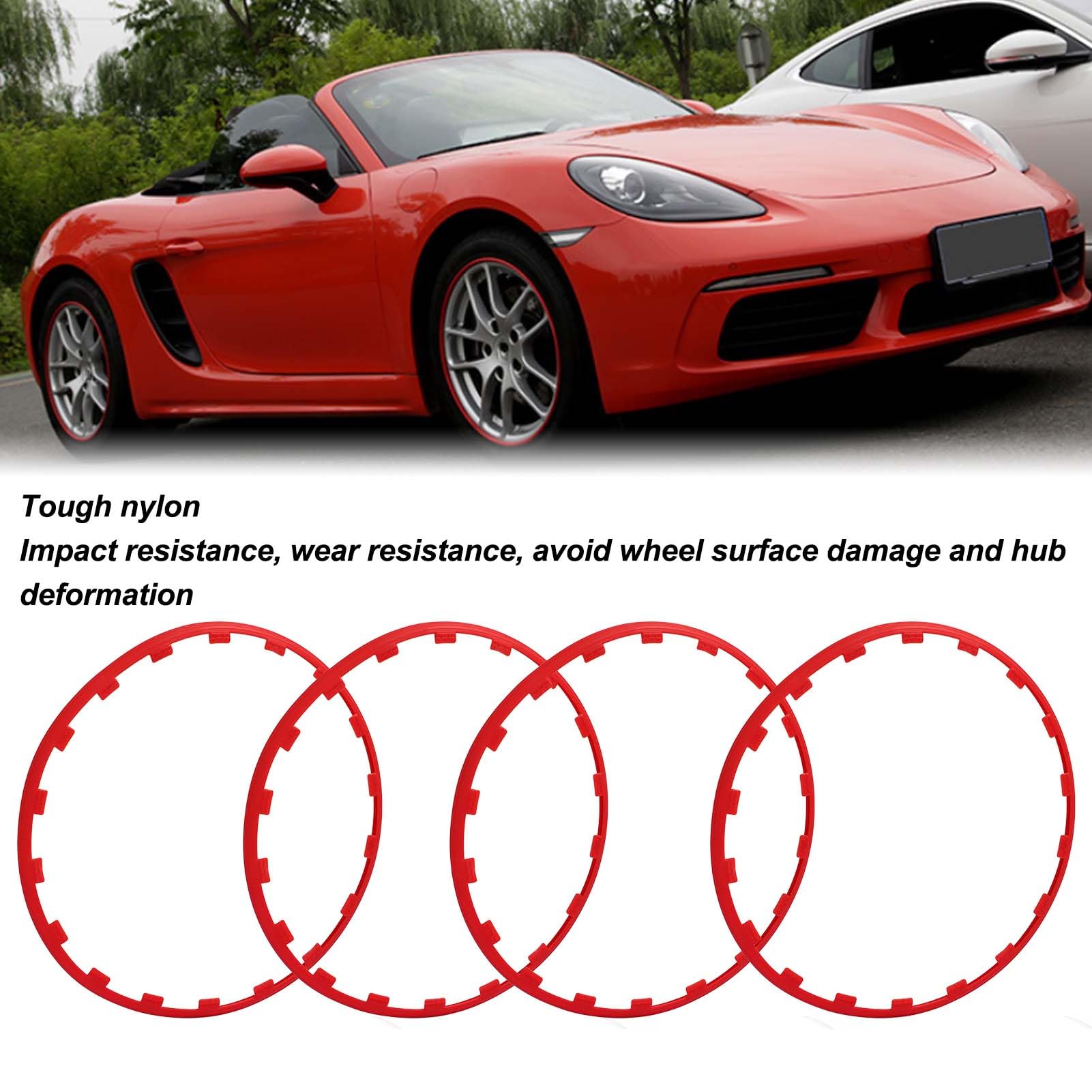 **Durable Nylon Wheel Rim Protectors for 18-Inch Wheels (2017-2023) – Set of 4, Anti-Scratch, Easy Installation – Perfect for Parking Safety & Curb Protection**