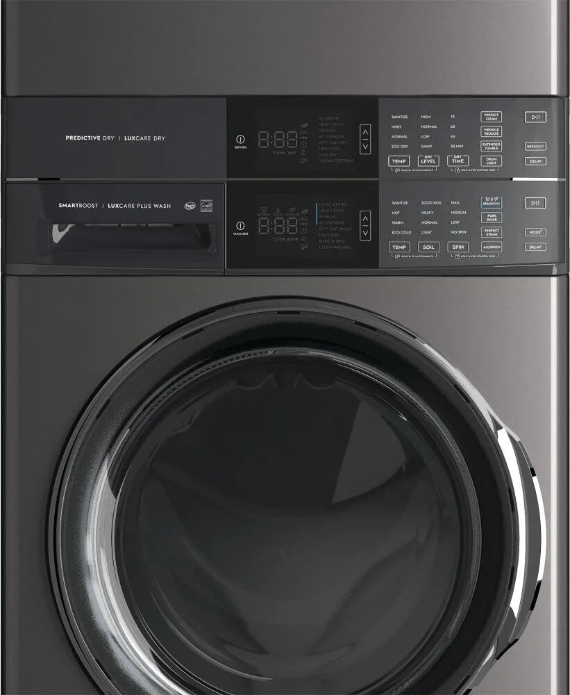 Electrolux ELTG7600AT 4.5 Cu. Ft. Front Load Washer & Gas Dryer Combo with SmartBoost & LuxCare Dry Technology in Titanium - Perfect for Laundry Rooms & Smart Homes
