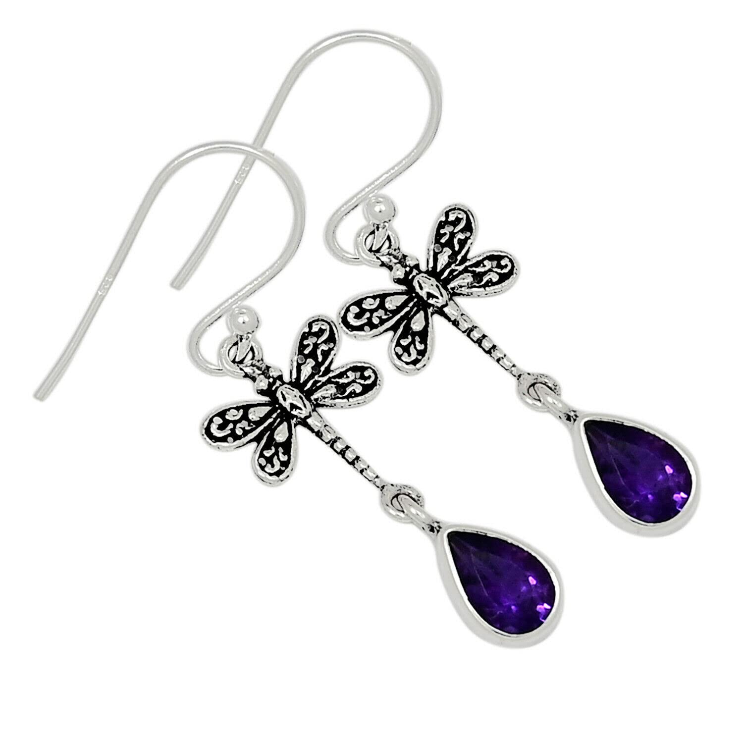 925 Sterling Silver Amethyst Stud Earrings for Women - Hypoallergenic, Elegant Purple Gemstone Jewelry - Perfect for Gifts, Parties & Everyday Wear