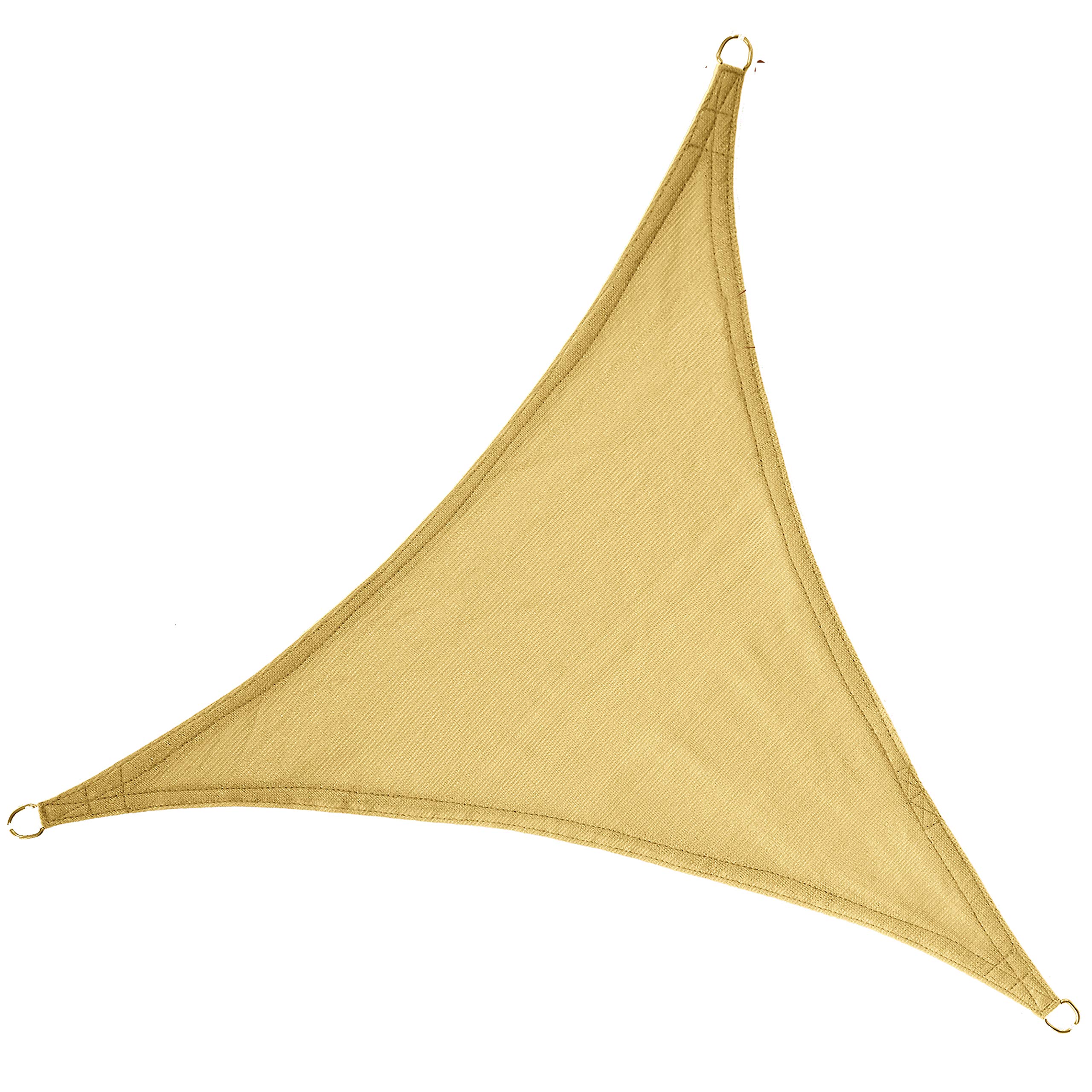 12' x 12' x 12' Triangle Sun Shade Sail Canopy (Sand) - UV Protection Outdoor Shade for Patio, Garden, Pool & Backyard - Perfect for Picnics, BBQ and Relaxing