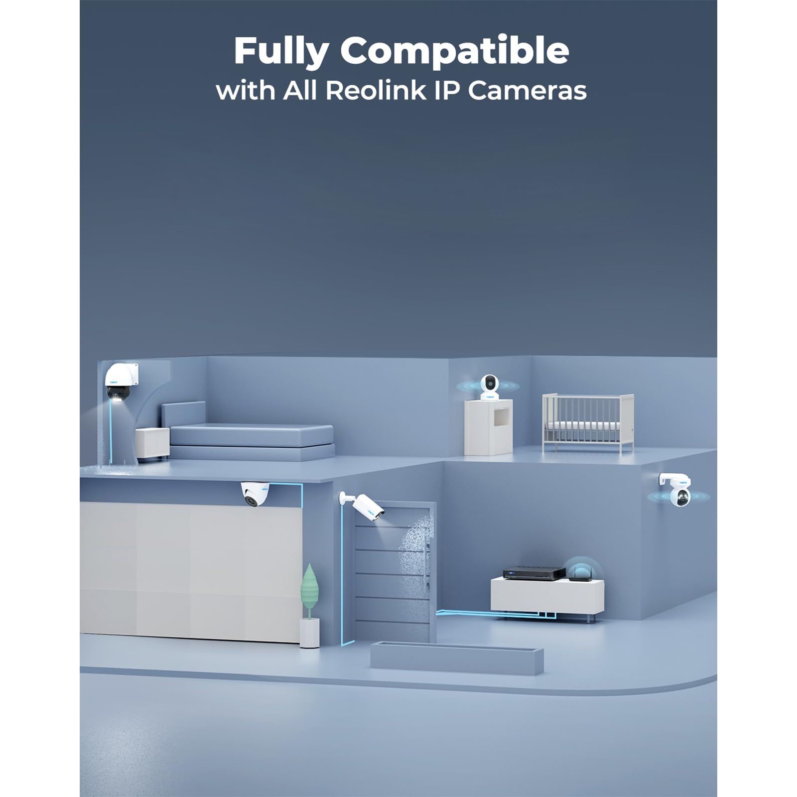 REOLINK 16CH PoE NVR Security System with 4TB HDD - Compatible with 16MP/12MP/4K/8MP/5MP/4MP IP Cameras - 24/7 Recording for Home & Business Surveillance - RLN16-410 (Ideal for Monitoring Stores, Offices, and Residential Properties)