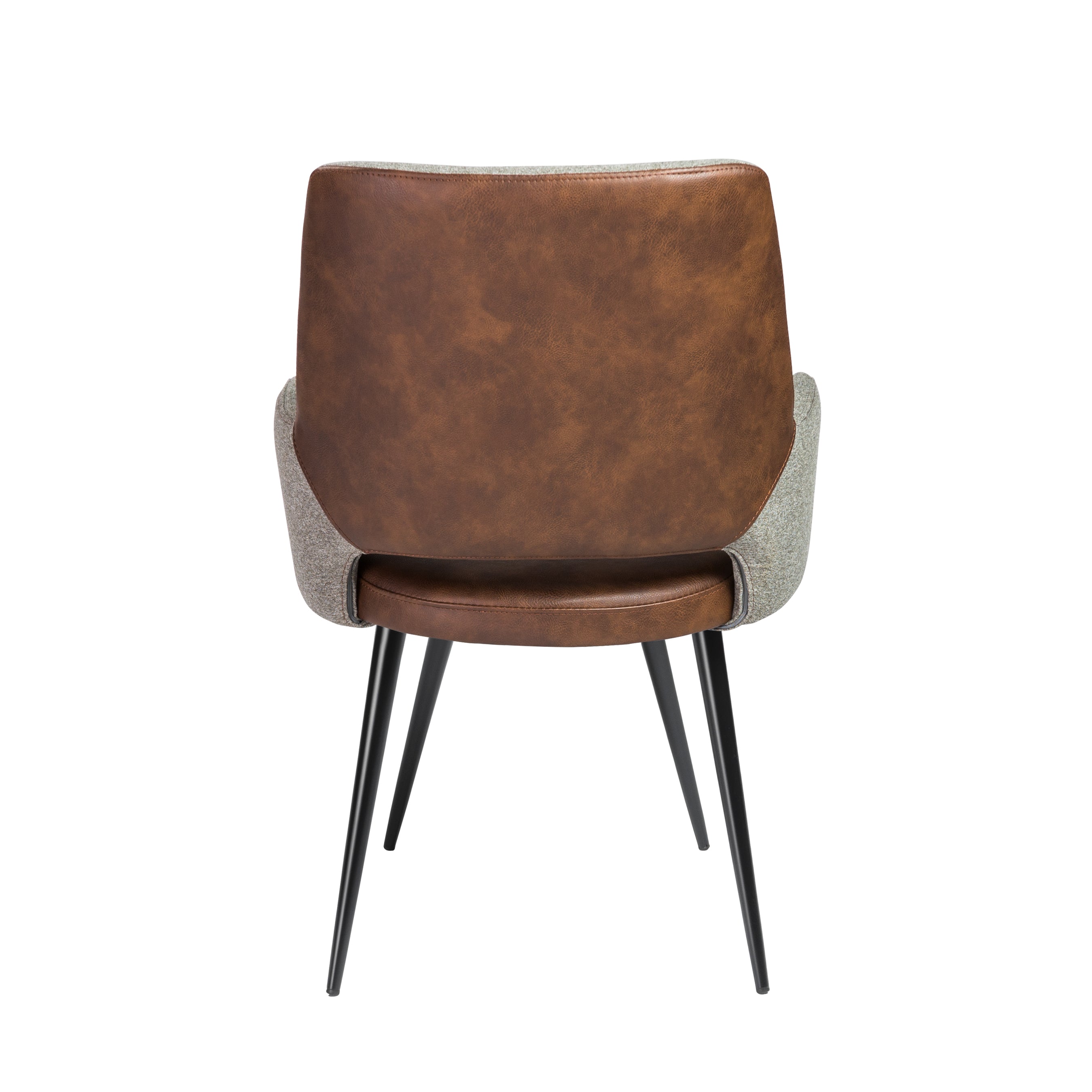 Eurostyle Modern Desi Armchair - Fabric & Leather Upholstered Living Room Chair for Home & Office Comfort