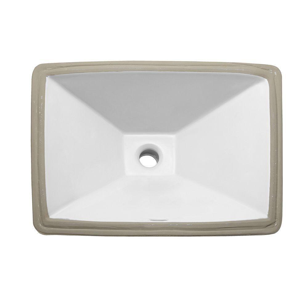 Decolav Classically Redefined White Vitreous China Undermount Bathroom Sink 542915 - Perfect for Modern Bathrooms, Powder Rooms & Guest Baths
