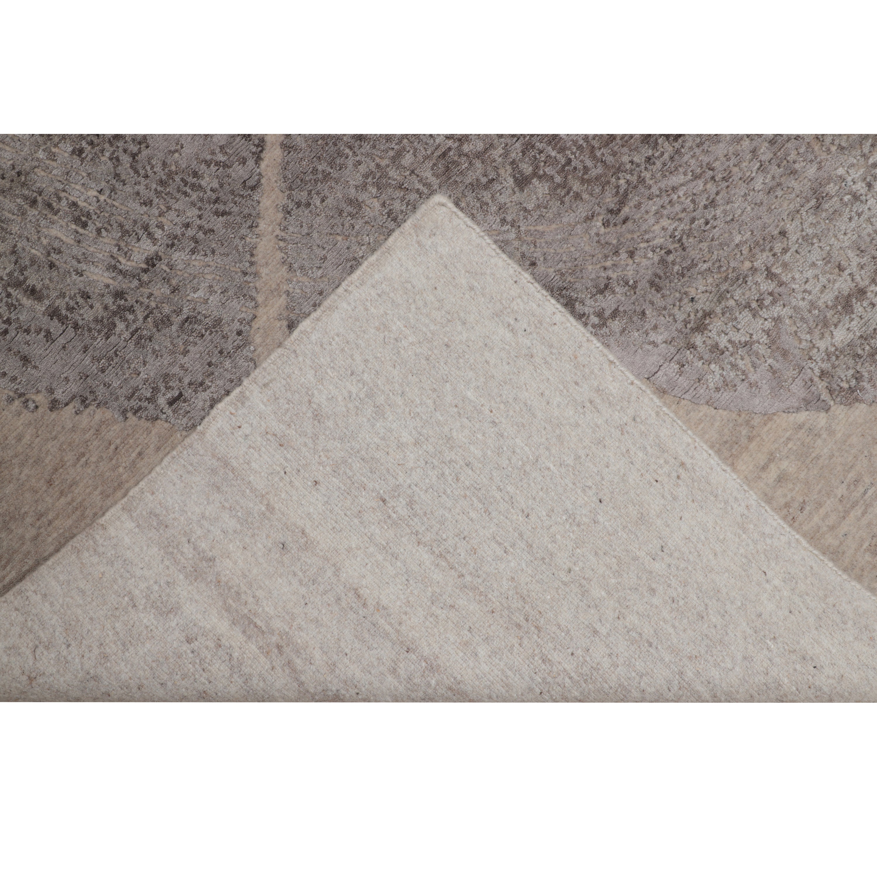 Brown Contemporary Wool Linen Blend Area Rug 8'2