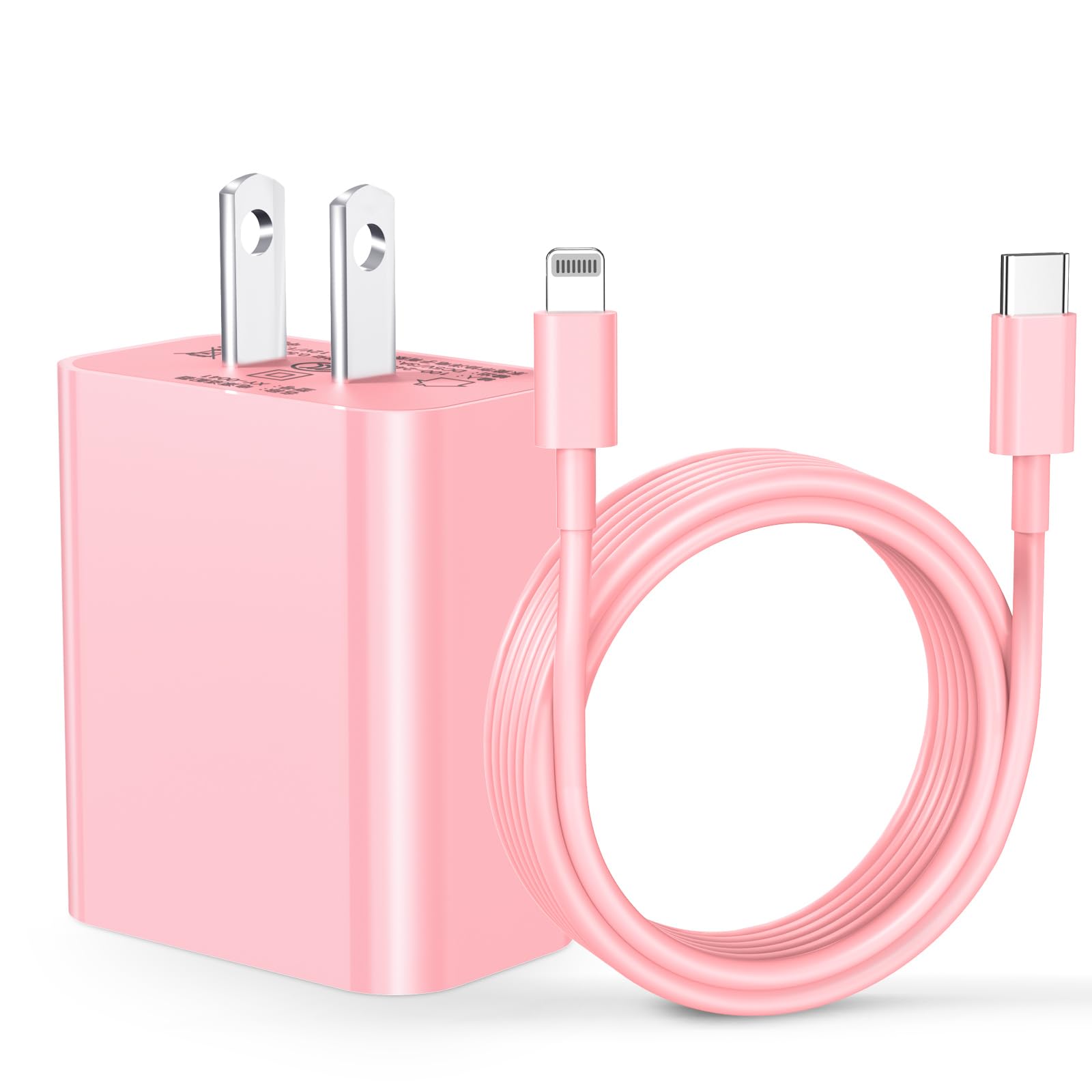 20W USB C Fast Charger with 3-Pack 10FT USB C to Lightning Cable - Compatible with iPhone 14/13/12/12 Pro Max/11/XS Max/XR - Quick Charging for Home, Office & Travel