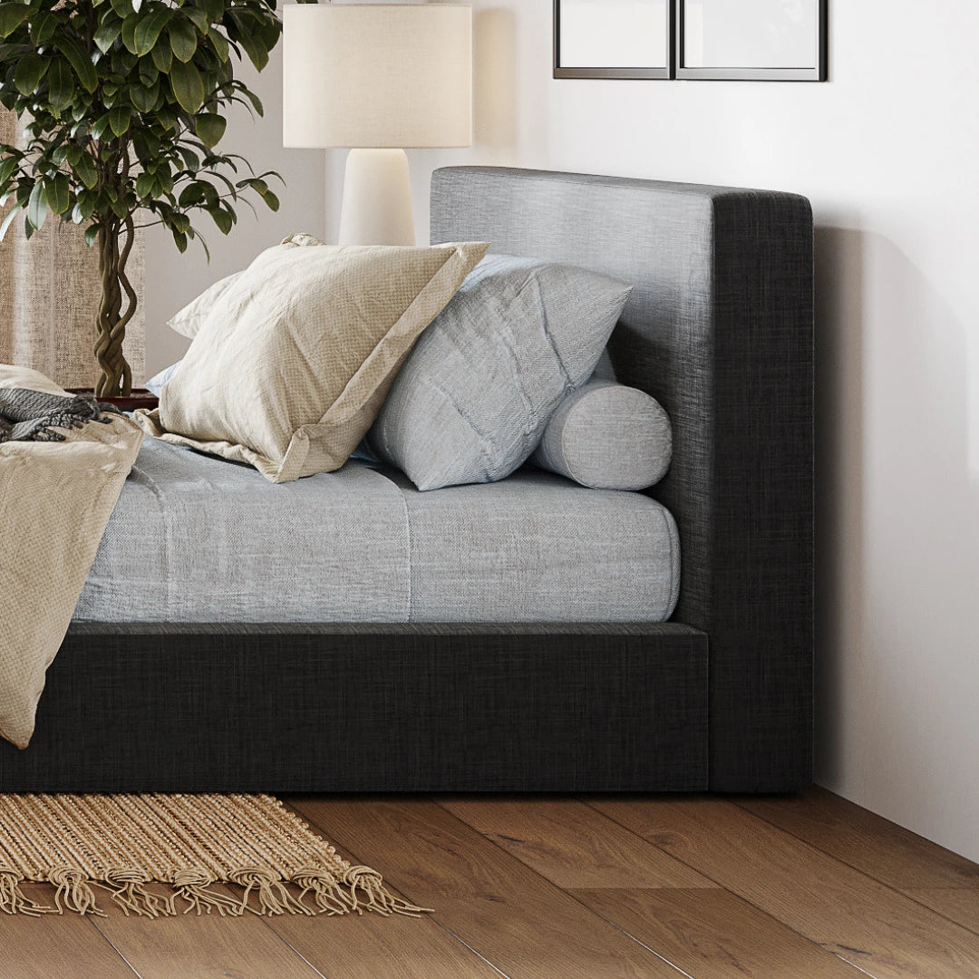Ultra Comfort Charcoal Headboard for Bed - Modern Upholstered Bed Frame Headboard with Adjustable Height, Perfect for Master Bedroom, Guest Room & Apartment Decor