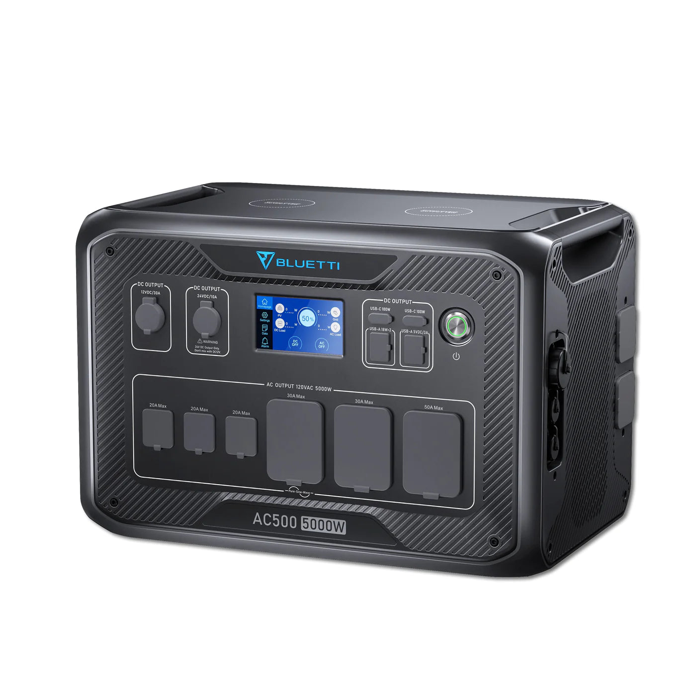 BLUETTI AC500 Expandable Solar Power Station with B300/B300S Battery – 5000W Portable Generator for Home Backup, RV Camping & Outdoor Adventures