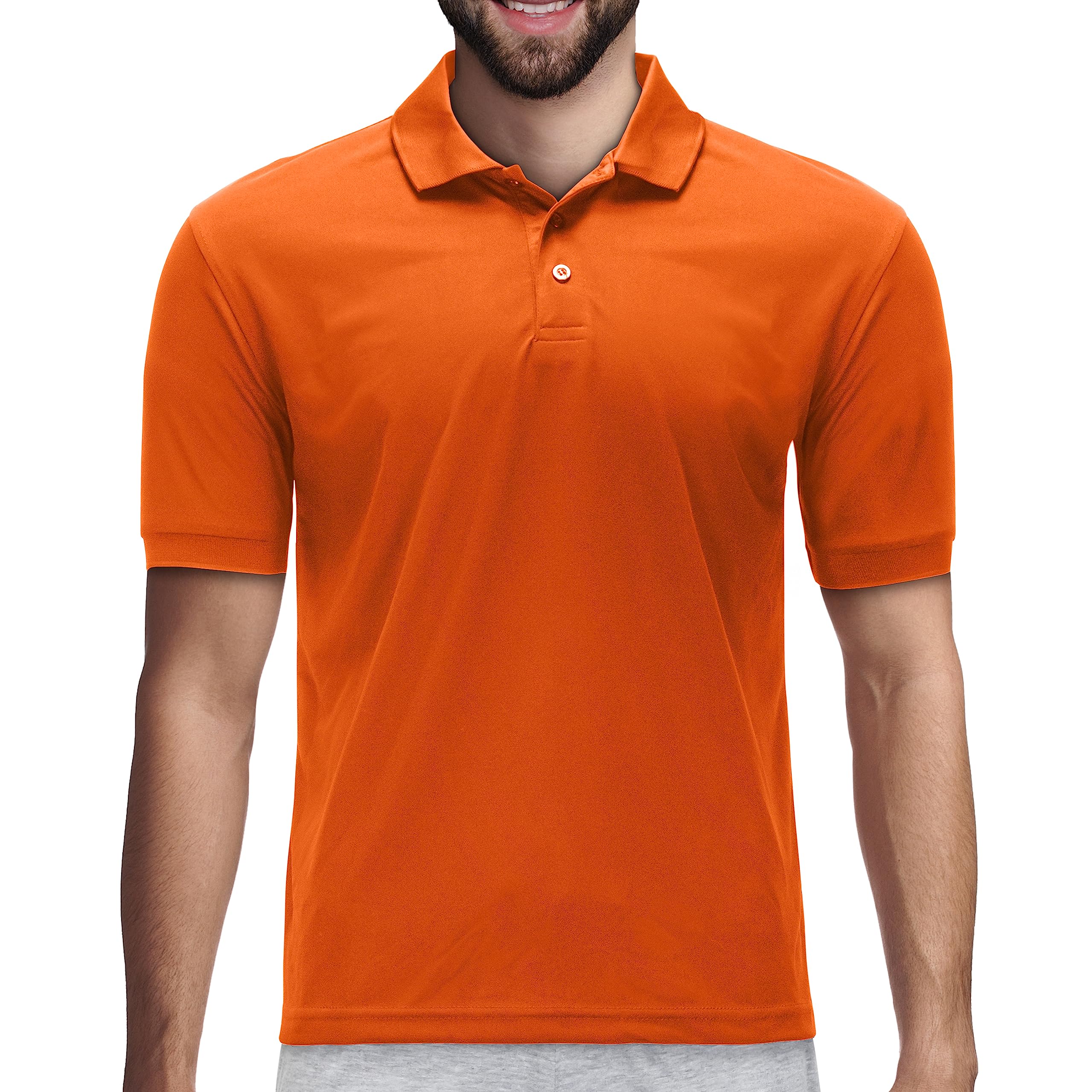 Premium Moisture-Wicking Men's Polo Shirts - Breathable Quick-Dry Performance Tees for Golf, Work & Outdoor Activities