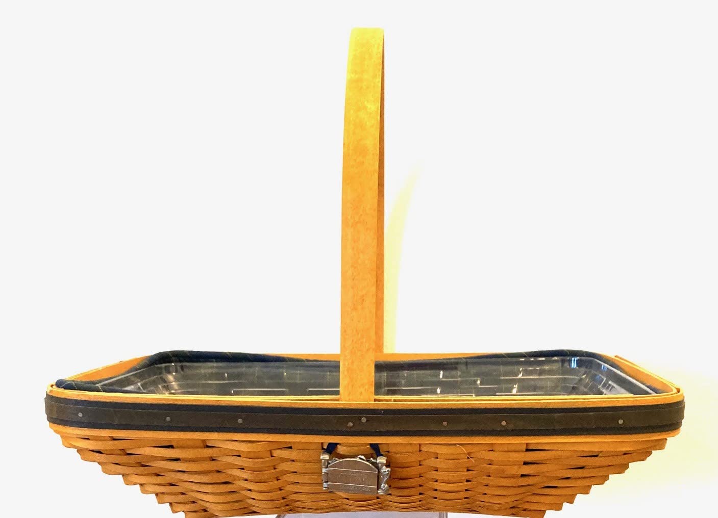 Longaberger 2000 Spring Meadow Basket - Handwoven Wicker Storage Basket for Home Decor, Picnic & Gift Giving - Perfect for Organizing, Farmhouse Style & Easter Decorations