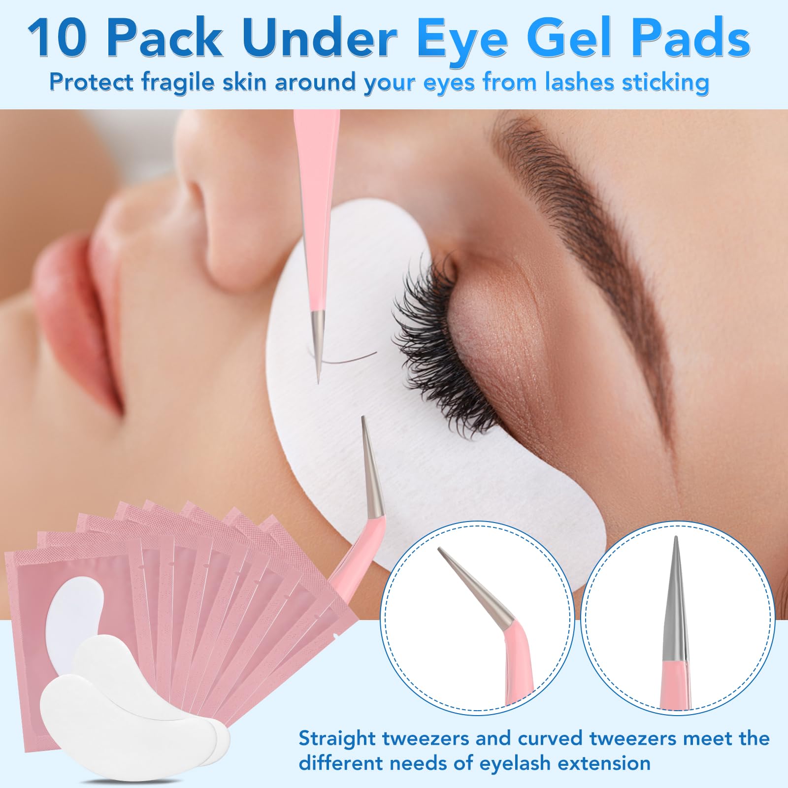 Professional Eyelash Extension Kit for Beginners - Complete Lash Training Set with Mannequin Head, Lash Fan, Extension Glue & Remover | Perfect for Home Practice & Salon Training | DIY Eyelash Extension Starter Kit