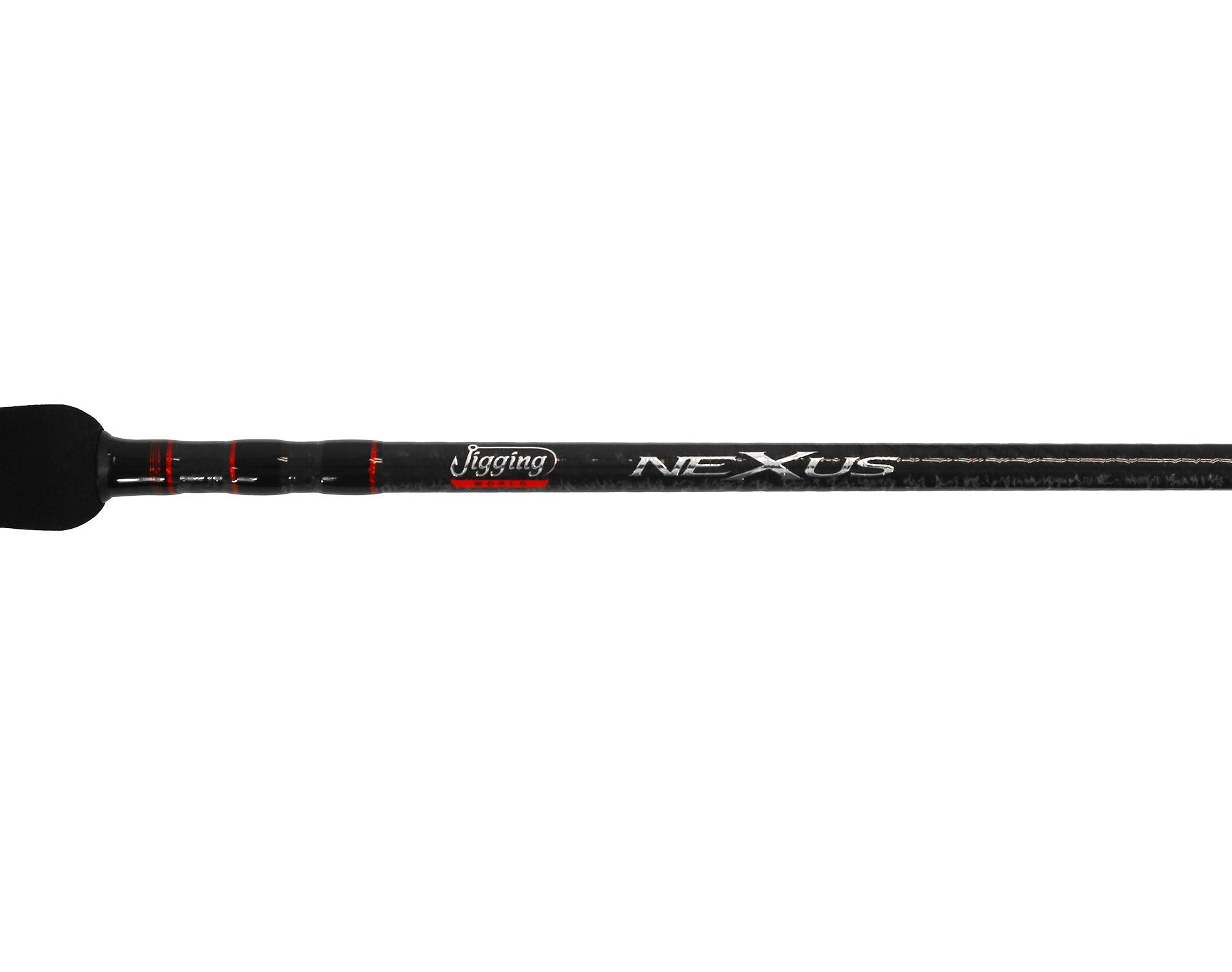 Jigging World Nexus 2.0 Spinning Rod - Lightweight Carbon Fiber Fishing Rod for Saltwater & Freshwater - Perfect for Jigging, Casting, and Shore Fishing