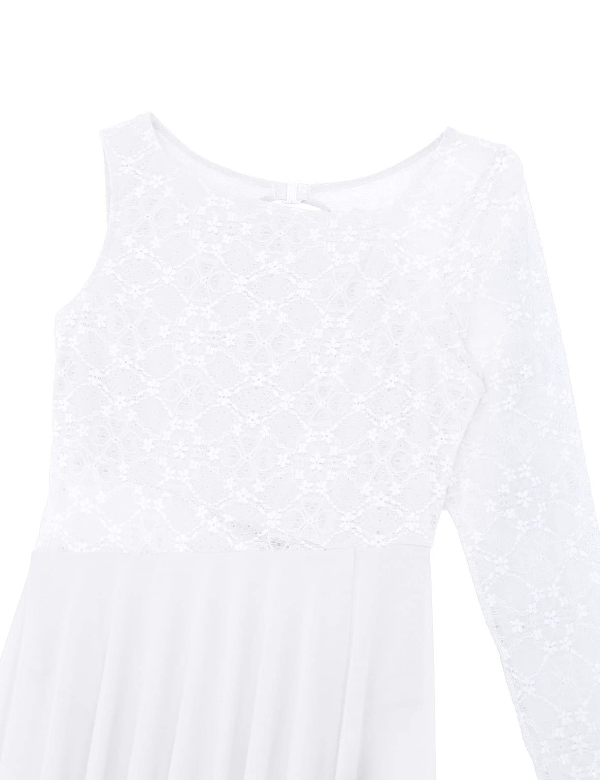 Elegant Lyrical Ballet Leotard for Women & Girls - Single Long Sleeve Asymmetric Dance Costume | Perfect for Recitals, Performances & Dance Practice