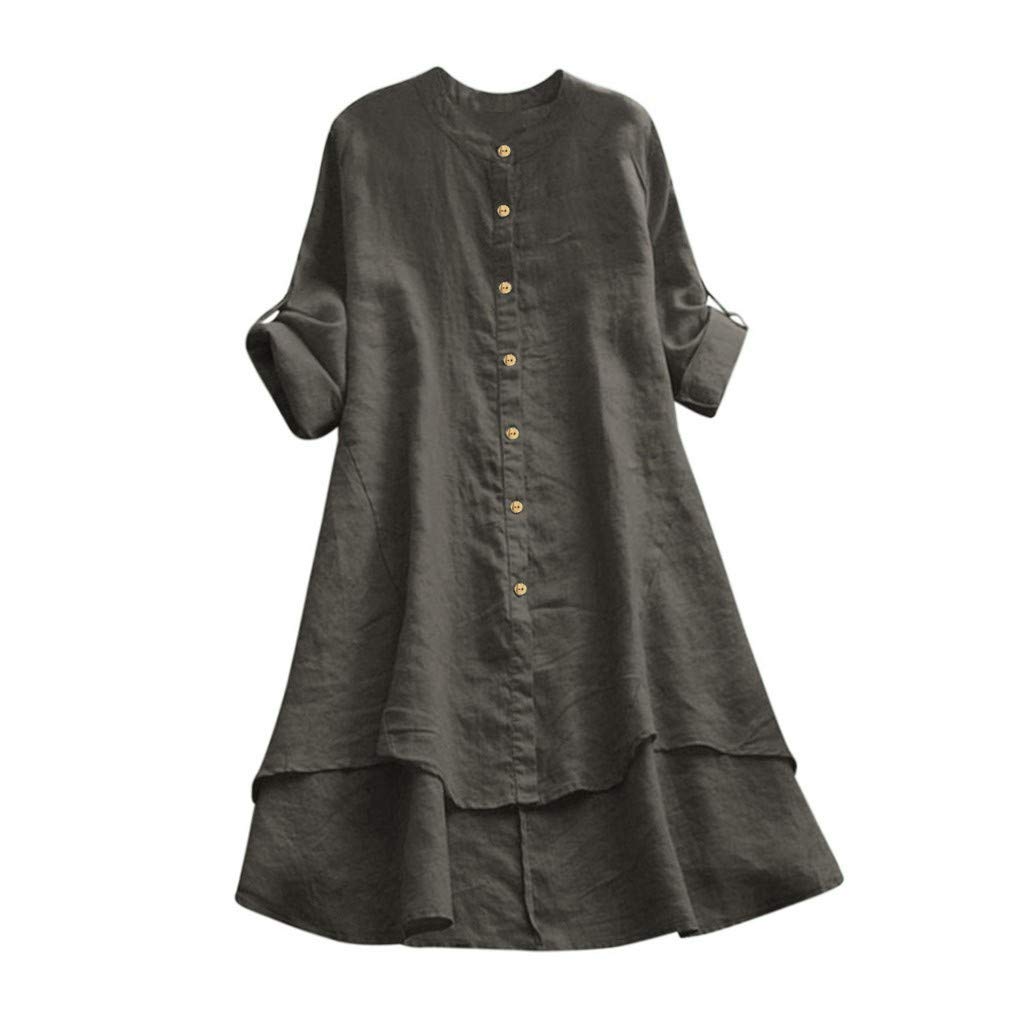 Women's Cotton Short Sleeve T-Shirt - Casual Loose Fit Top for Women | Soft Breathable Long Sleeve Shirt | Fall Fashion Essential for Everyday Wear, Work & Outings